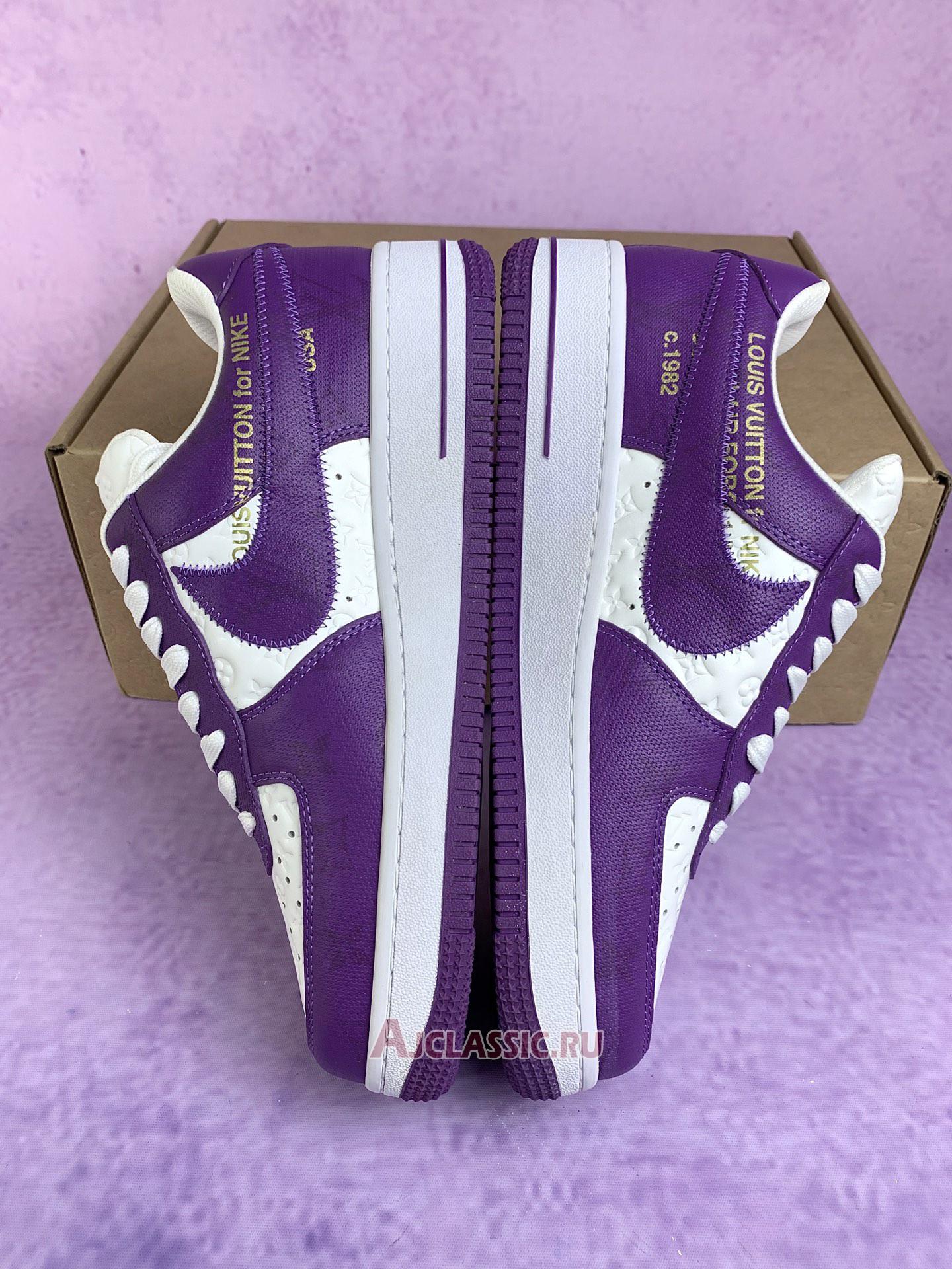 New Louis Vuitton x Nike Air Force 1 Low "Purple White" 1A9V-PURPLE Shoes