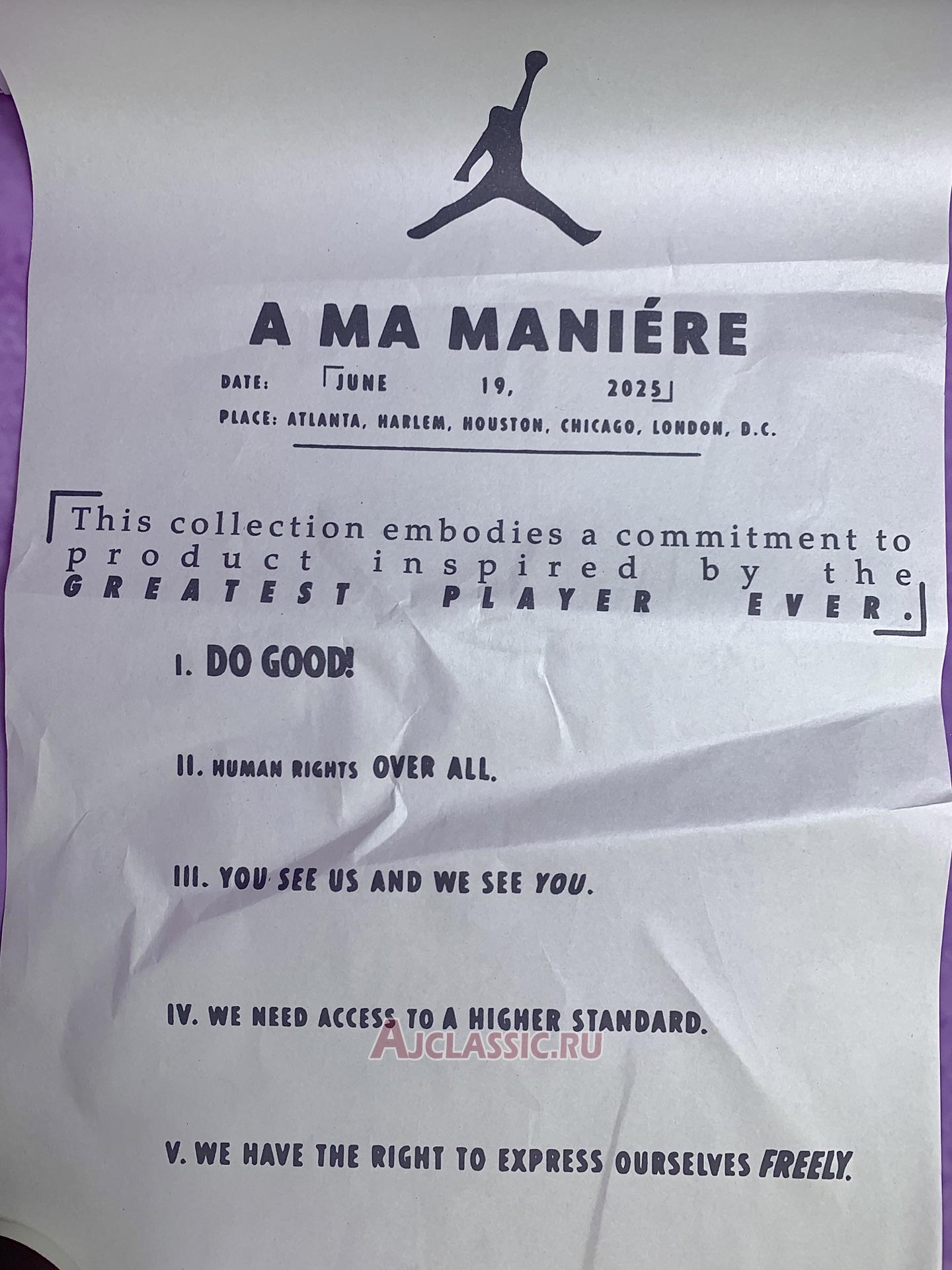 New A Ma Maniere x Air Jordan 5 Retro OG "Black Collective" IB1528-100-2 Shoes