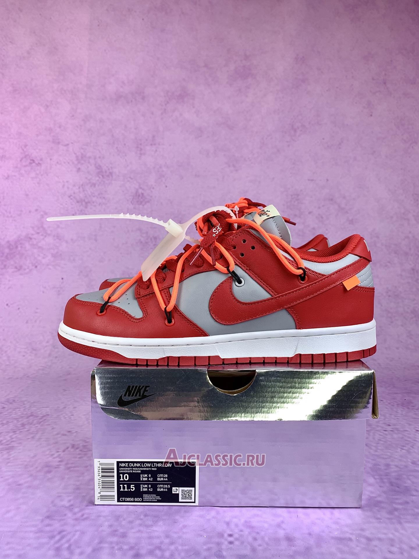 New Off-White x Nike Dunk Low "University Red" CT0856-600-3 Shoes