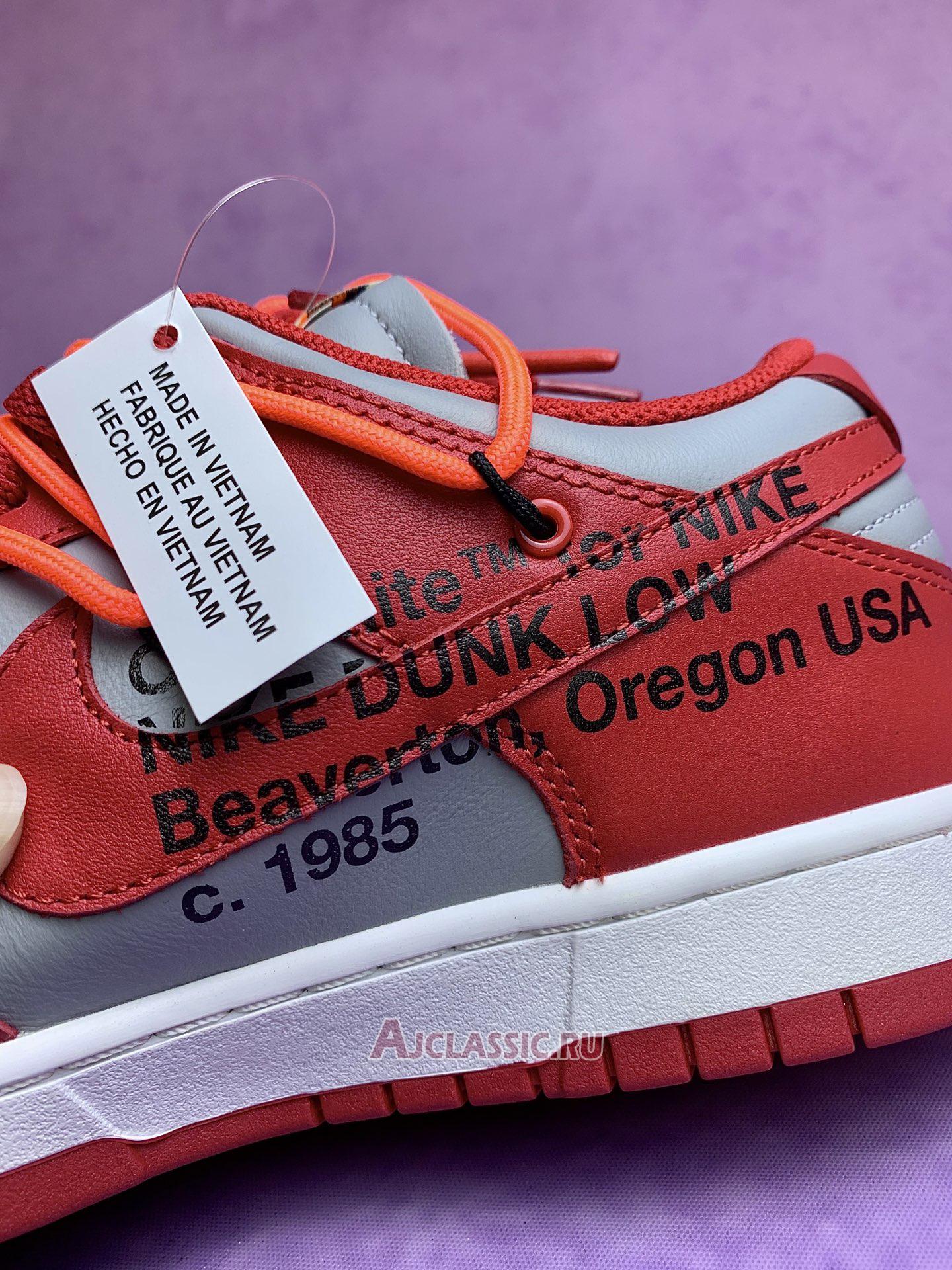 New Off-White x Nike Dunk Low "University Red" CT0856-600-3 Shoes