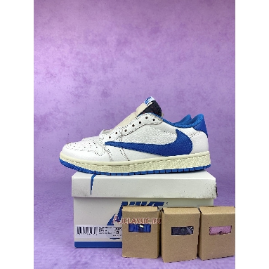 Buy Fragment Design x Travis Scott x Air Jordan 1 Retro Low OG SP Sail Military Blue Blue DM7866-104-2 Quality Reps Replicas Shoes
