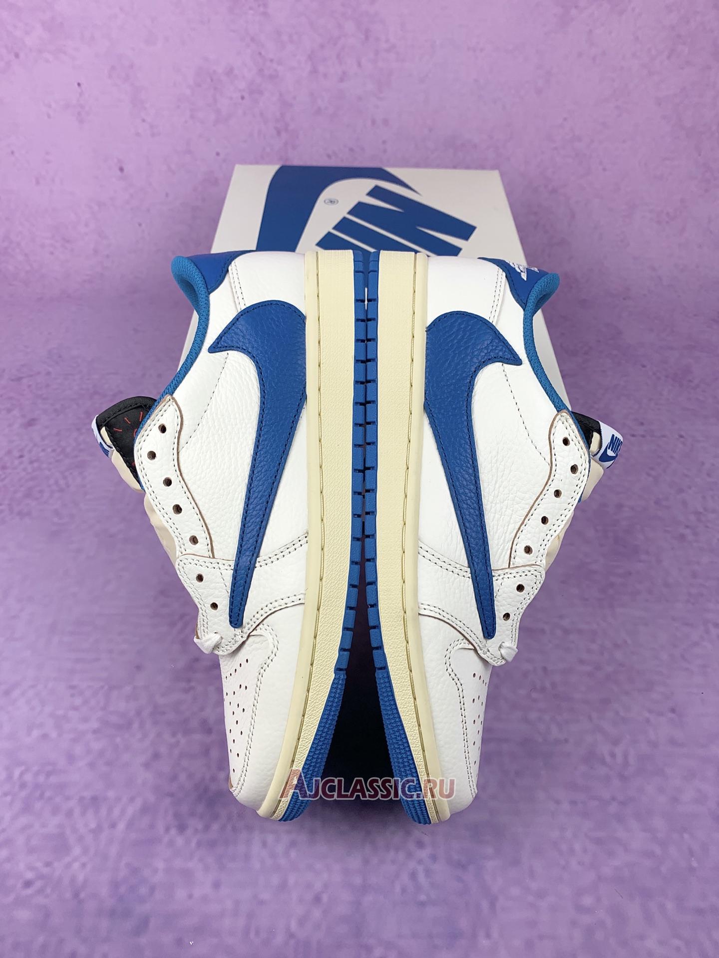 New Fragment Design x Travis Scott x Air Jordan 1 Retro Low OG SP "Sail Military Blue" DM7866-104-2 Shoes