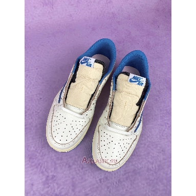 Buy Fragment Design x Travis Scott x Air Jordan 1 Retro Low OG SP Sail Military Blue Blue DM7866-104-2 Quality Reps Replicas Shoes