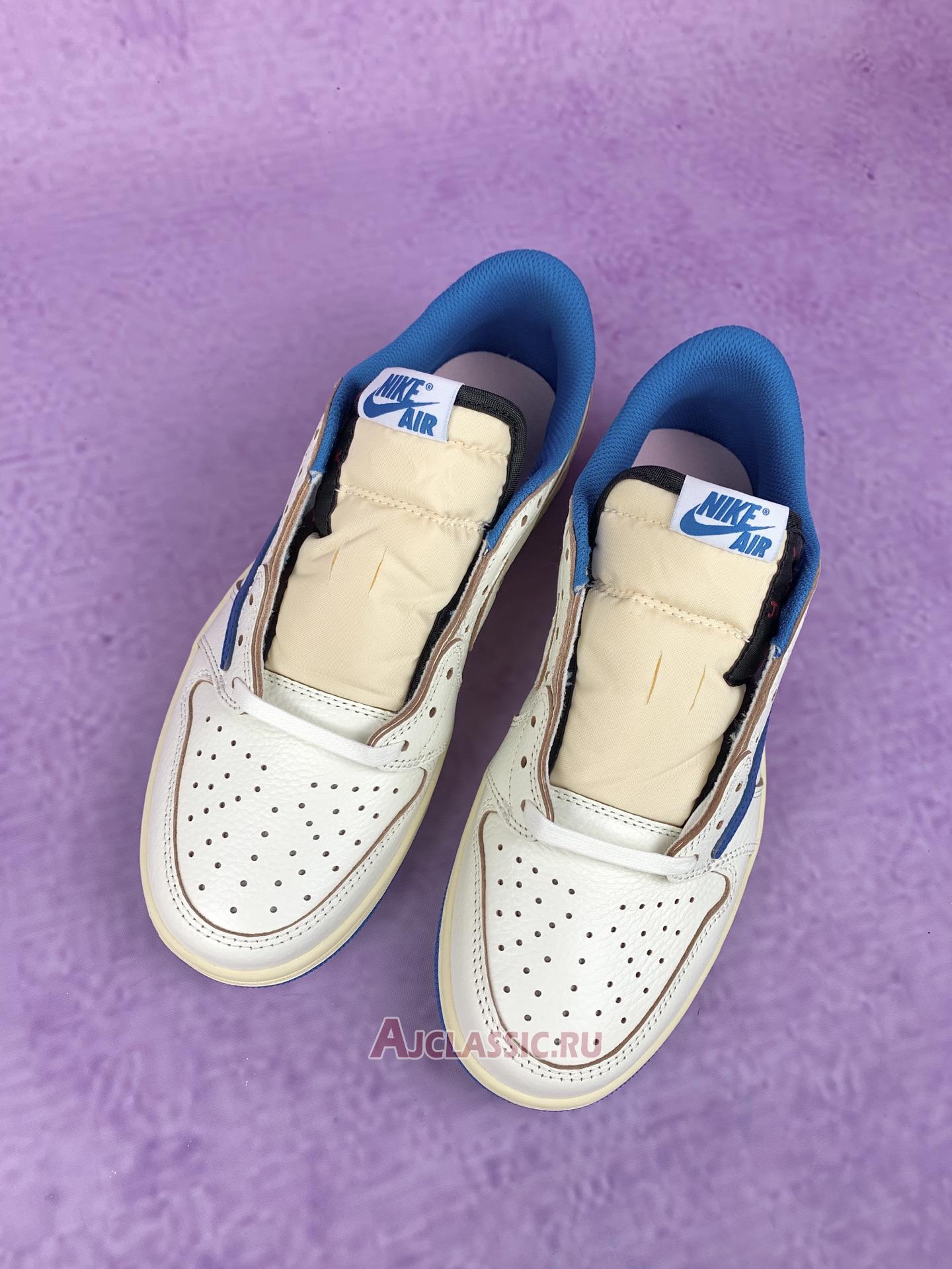 New Fragment Design x Travis Scott x Air Jordan 1 Retro Low OG SP "Sail Military Blue" DM7866-104-2 Shoes