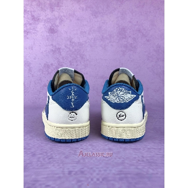 Buy Fragment Design x Travis Scott x Air Jordan 1 Retro Low OG SP Sail Military Blue Blue DM7866-104-2 Quality Reps Replicas Shoes
