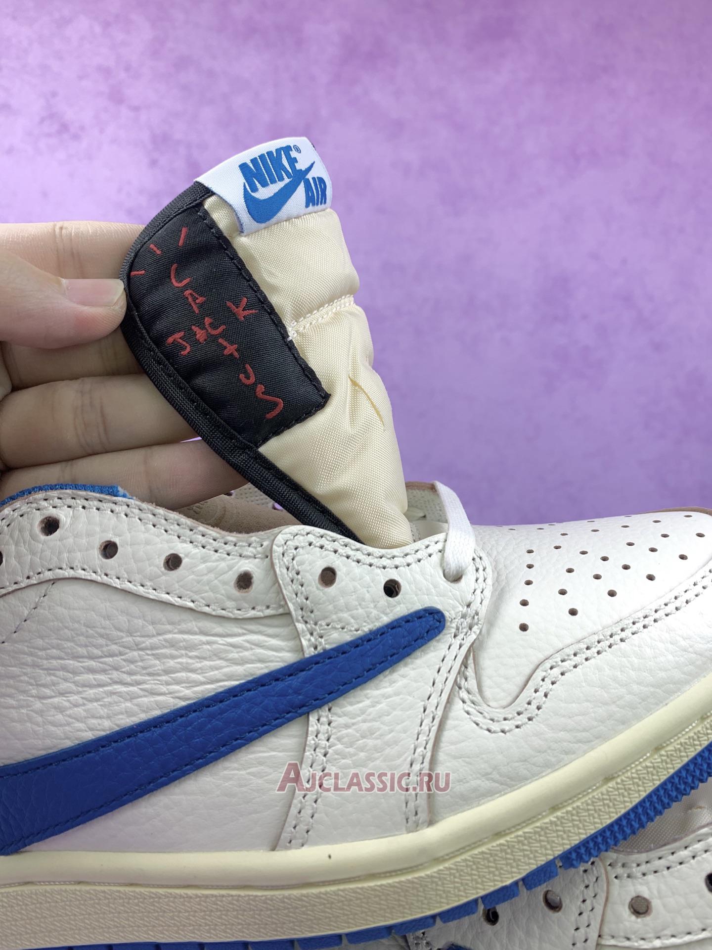 New Fragment Design x Travis Scott x Air Jordan 1 Retro Low OG SP "Sail Military Blue" DM7866-104-2 Shoes