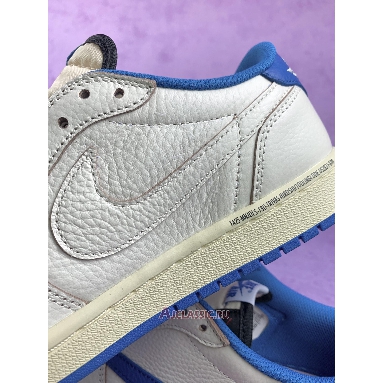 Buy Fragment Design x Travis Scott x Air Jordan 1 Retro Low OG SP Sail Military Blue Blue DM7866-104-2 Quality Reps Replicas Shoes