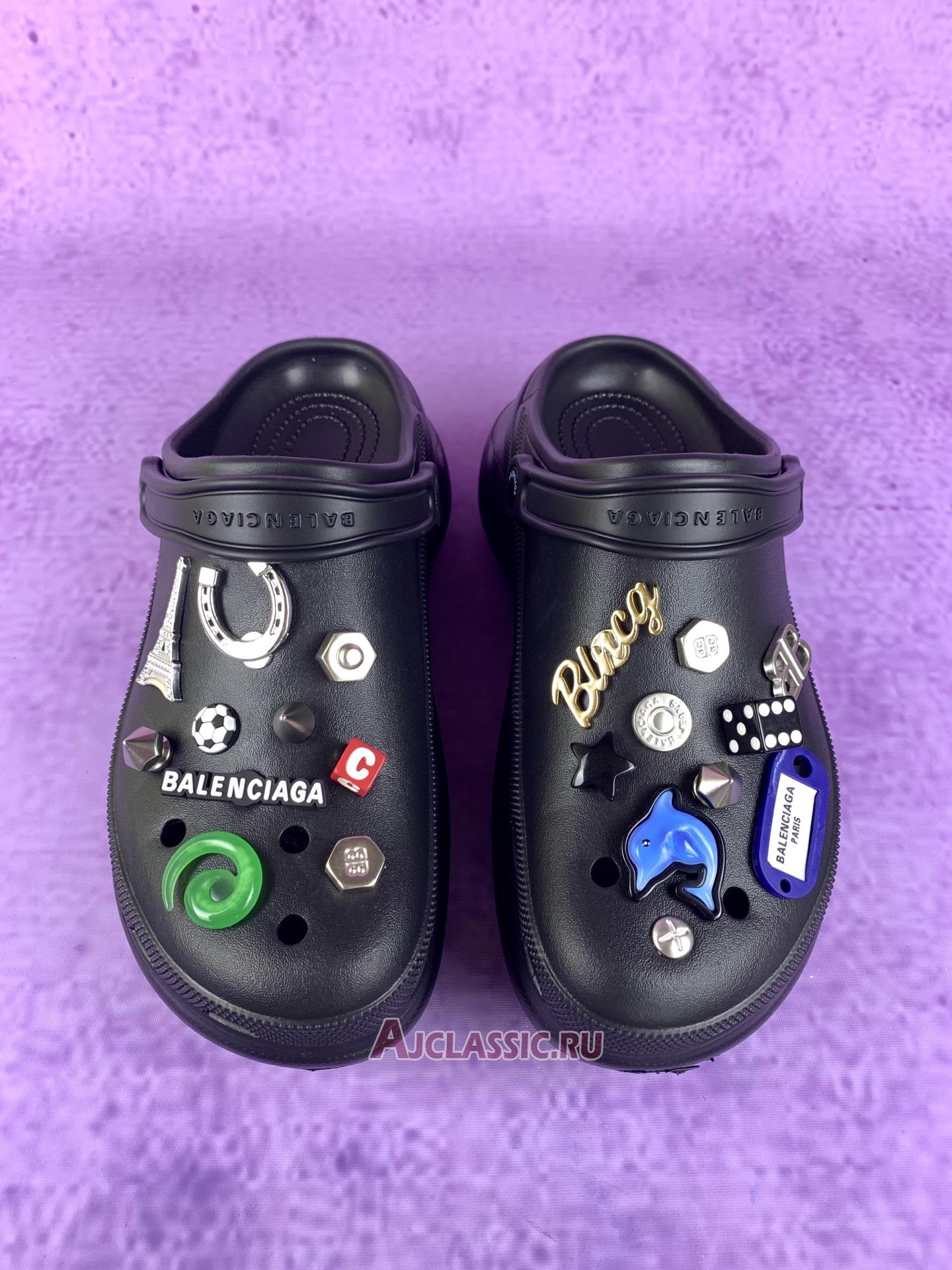 New Balenciaga Crocs Mule Jibbitz Slip-On "Black" 720857 W0FOY 1000 Shoes