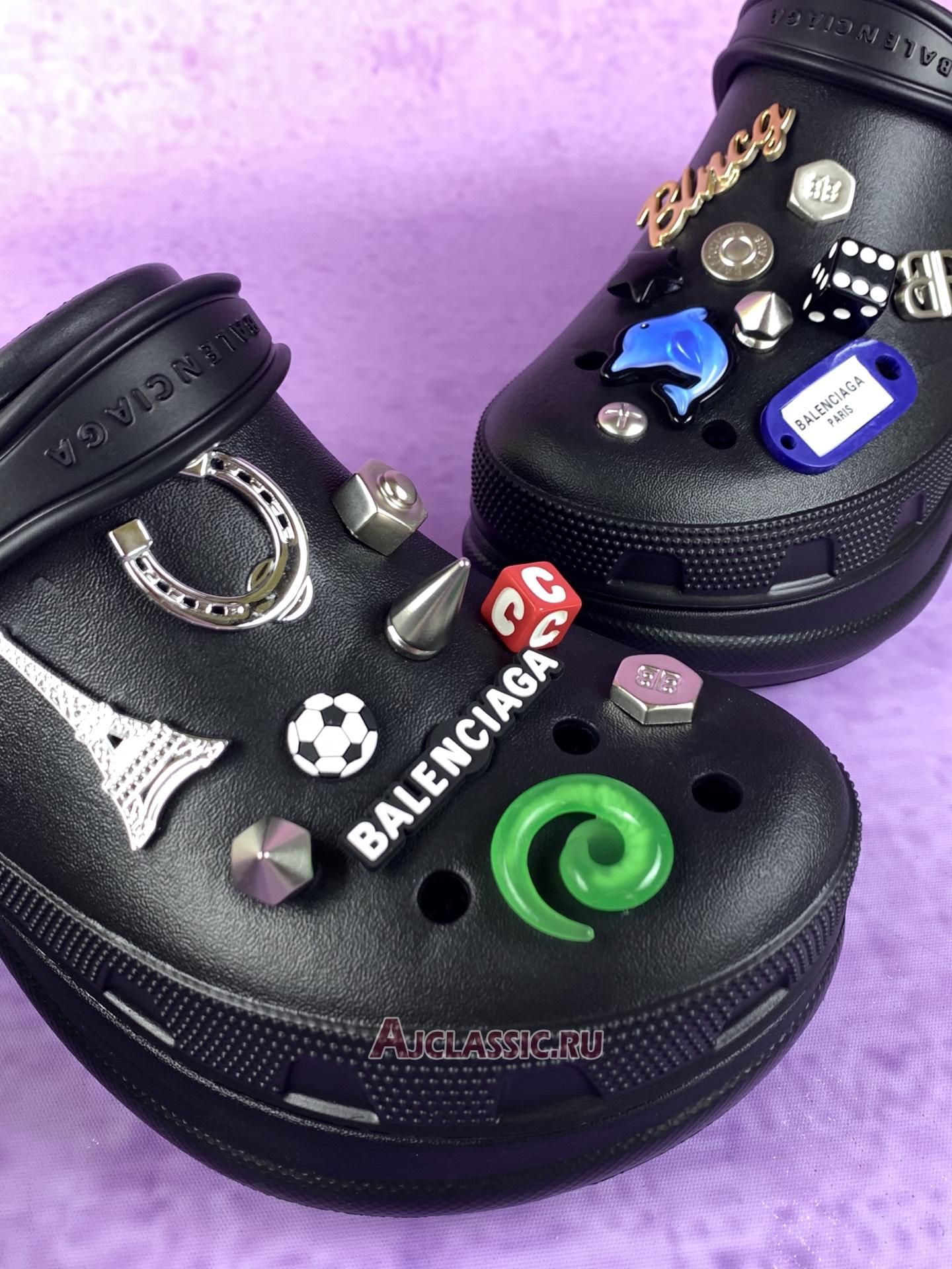 New Balenciaga Crocs Mule Jibbitz Slip-On "Black" 720857 W0FOY 1000 Shoes