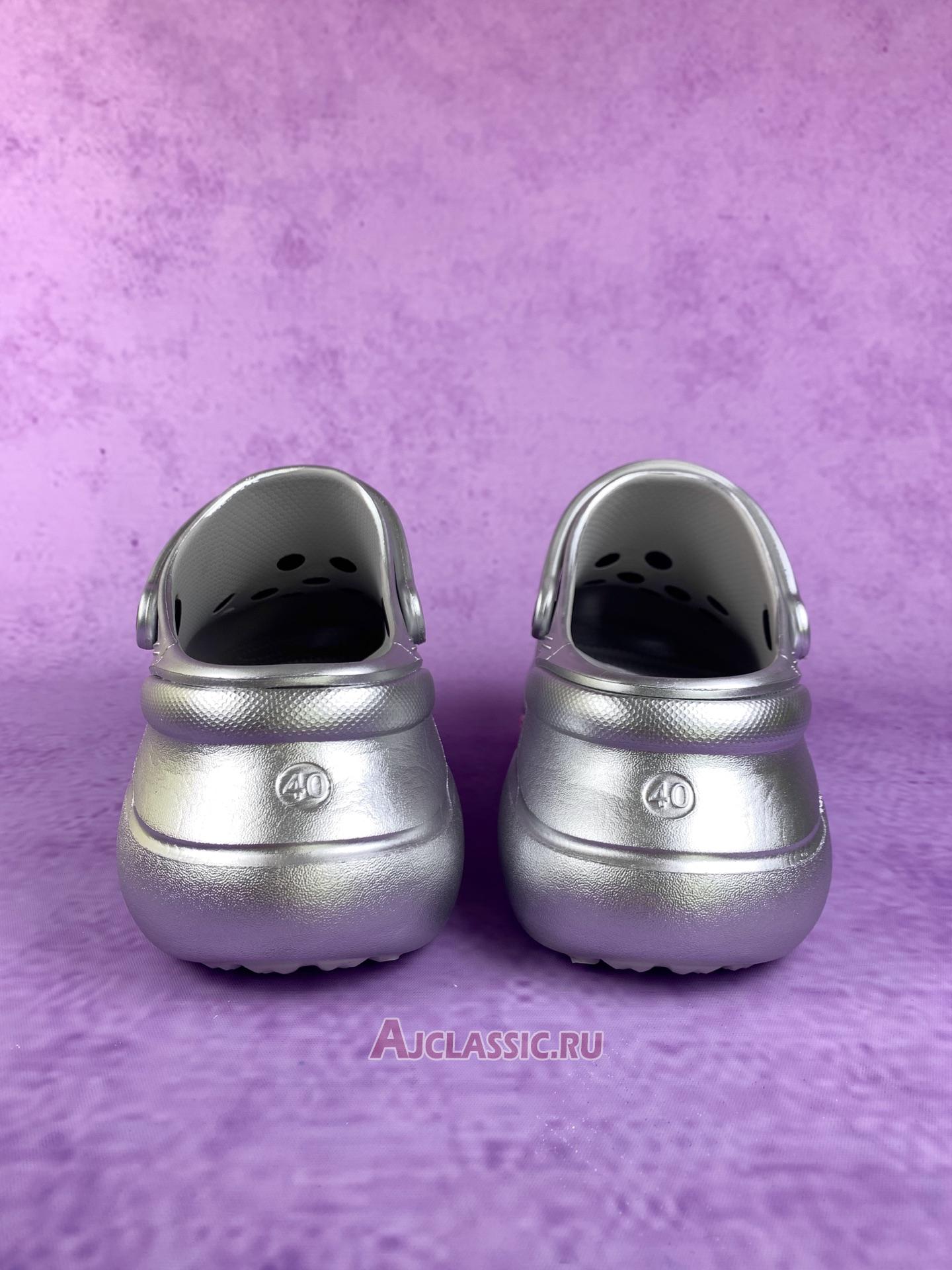 New Balenciaga Crocs Mule Jibbitz Slip-On "Silver" 720762 W0FOW 5600 Shoes