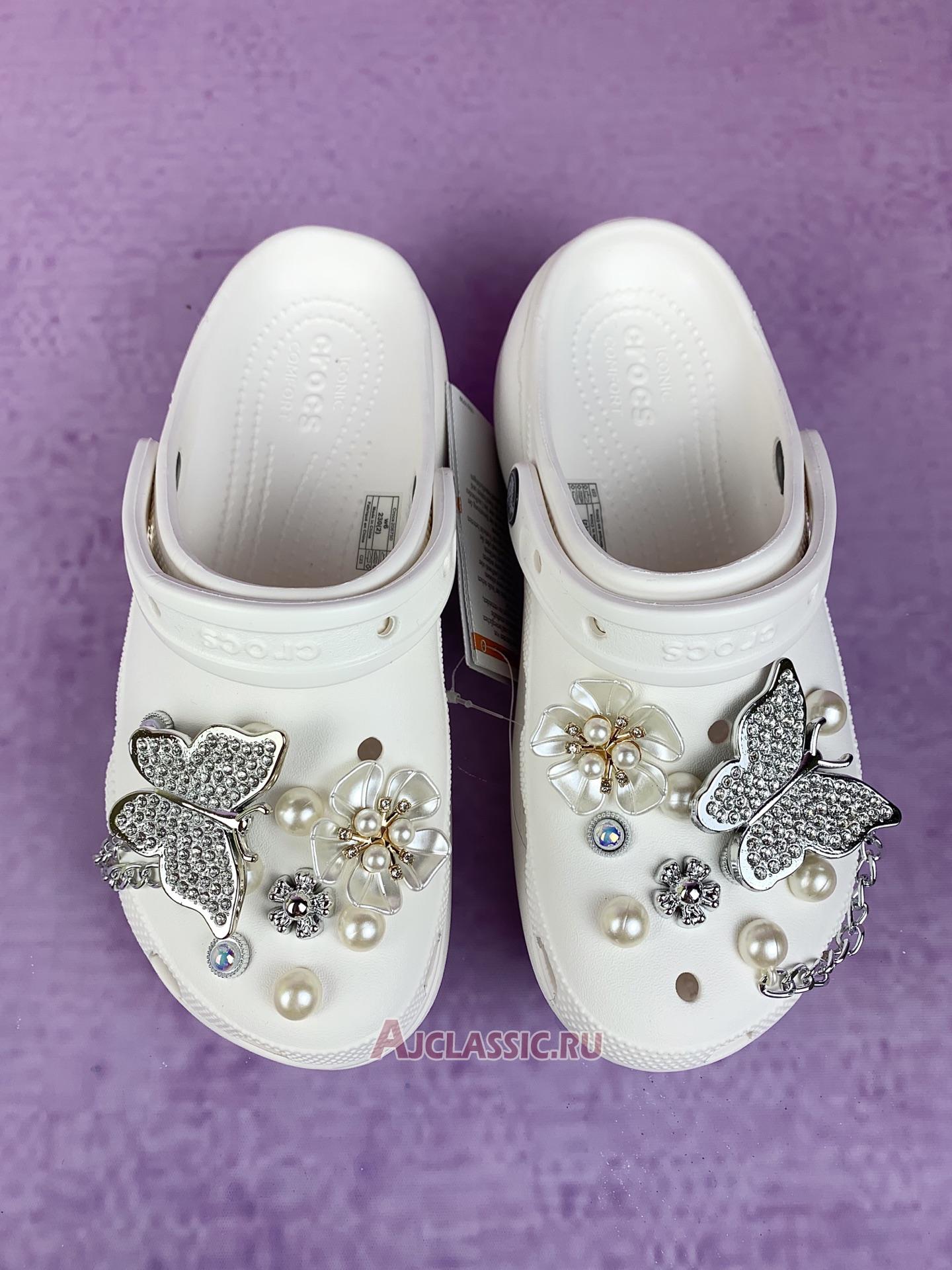 New Balenciaga Crocs Mule Jibbitz Slip-On "White" 720762 W0FOY 5600 Shoes