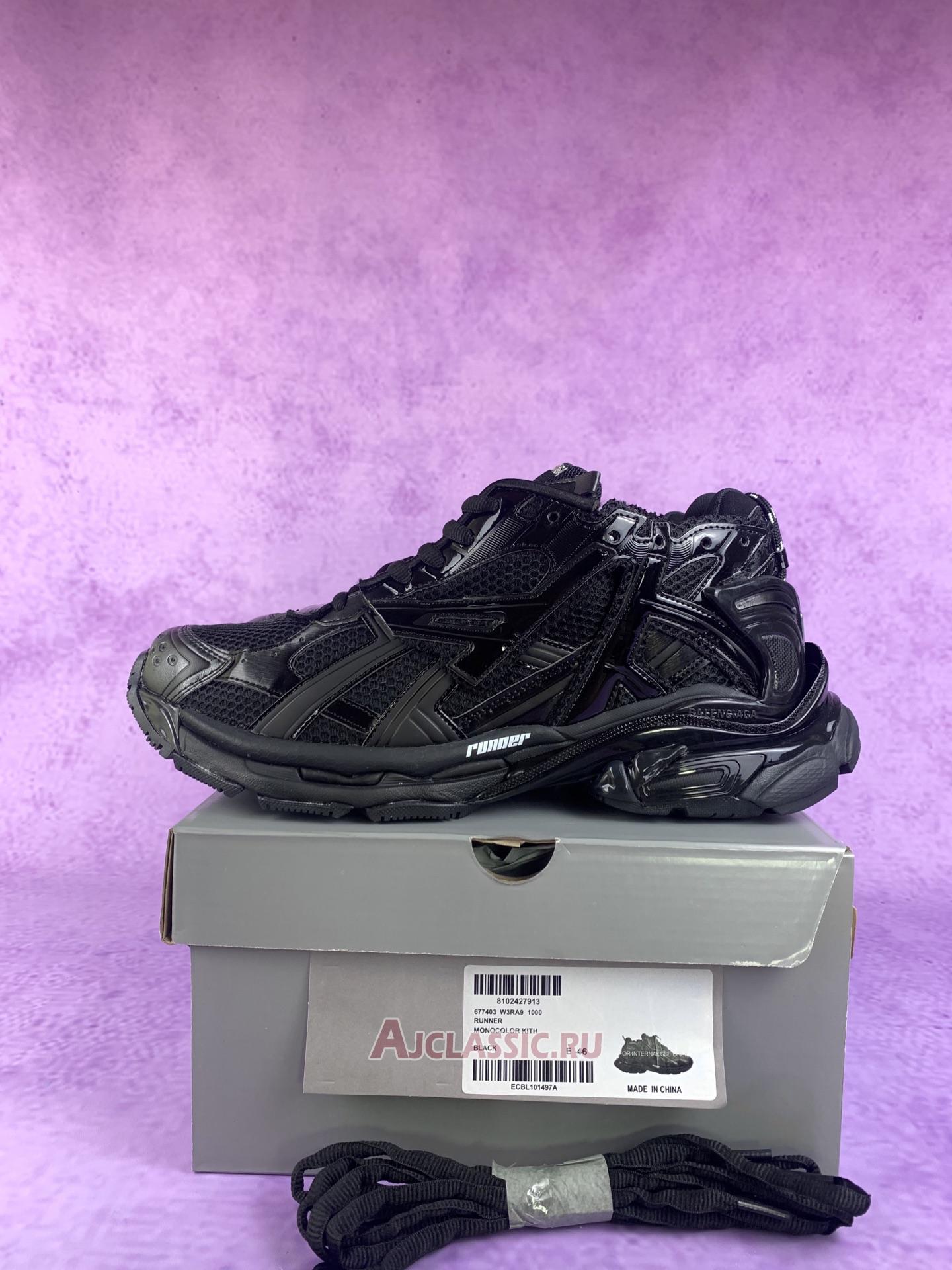 New Balenciaga Runner Sneaker "Black" 677402 W3RB1 1000 Shoes