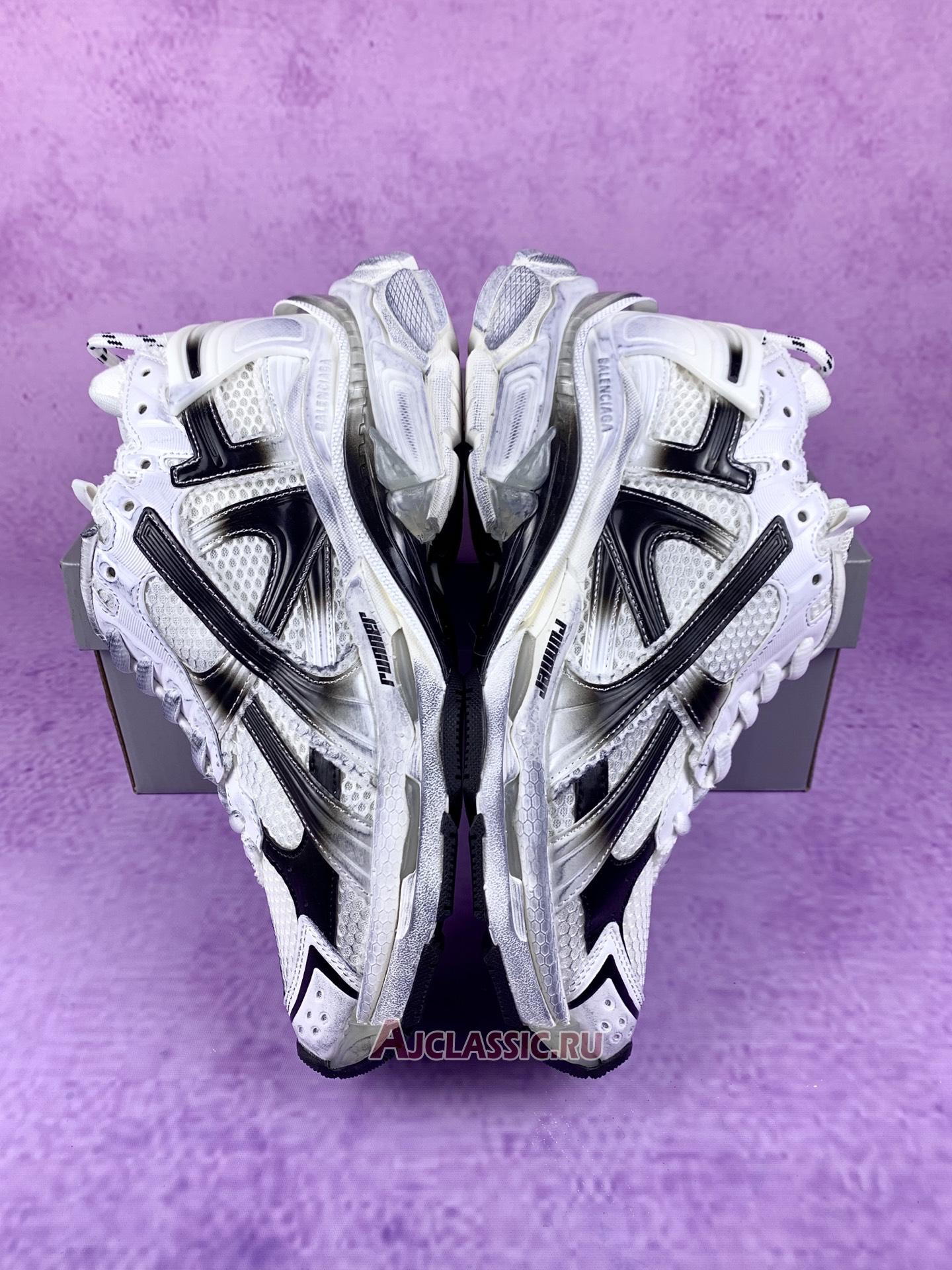 New Balenciaga Runner Sneaker "White Black Gradient" 772774 WRUNG 9010 Shoes