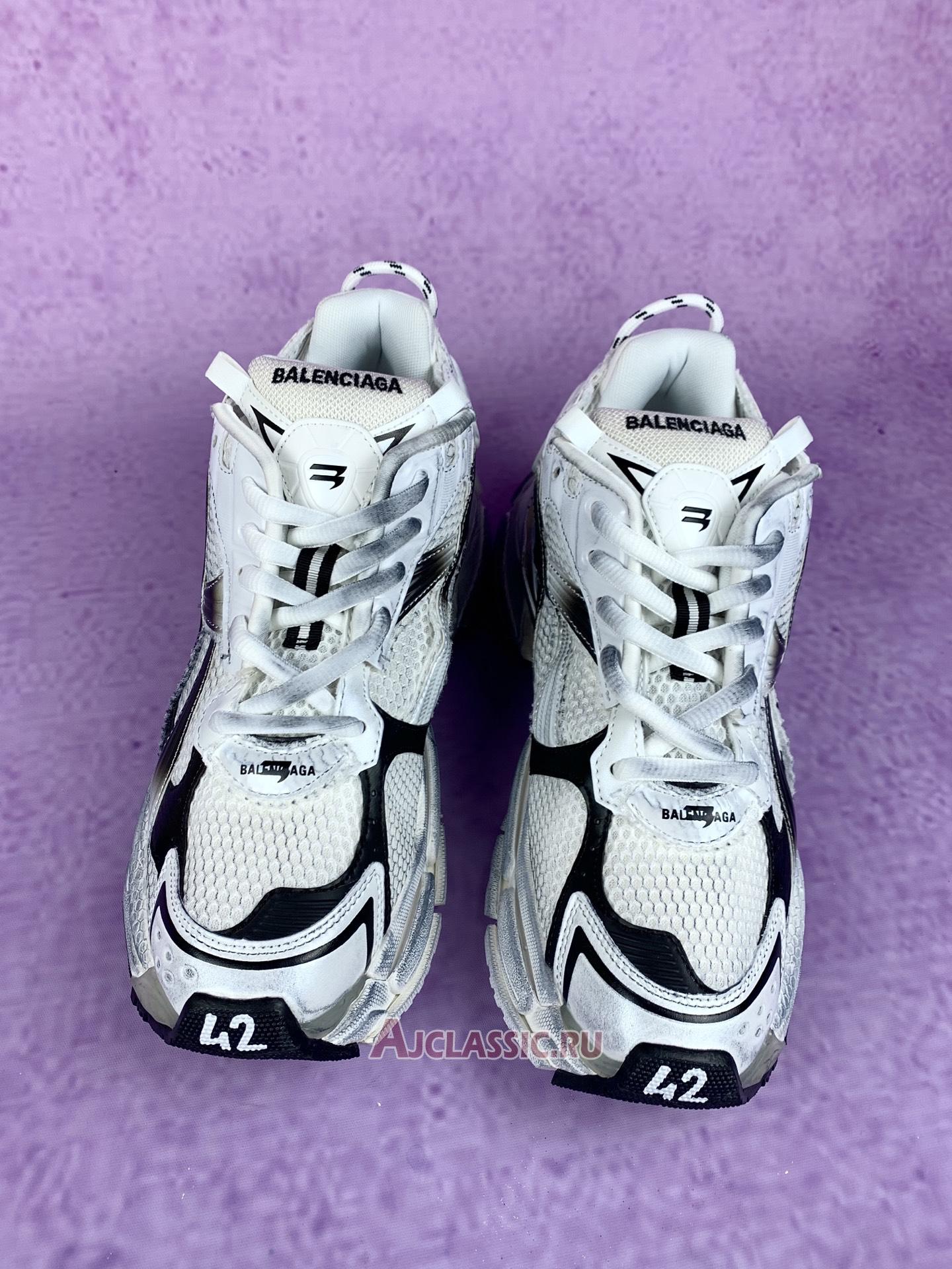 New Balenciaga Runner Sneaker "White Black Gradient" 772774 WRUNG 9010 Shoes