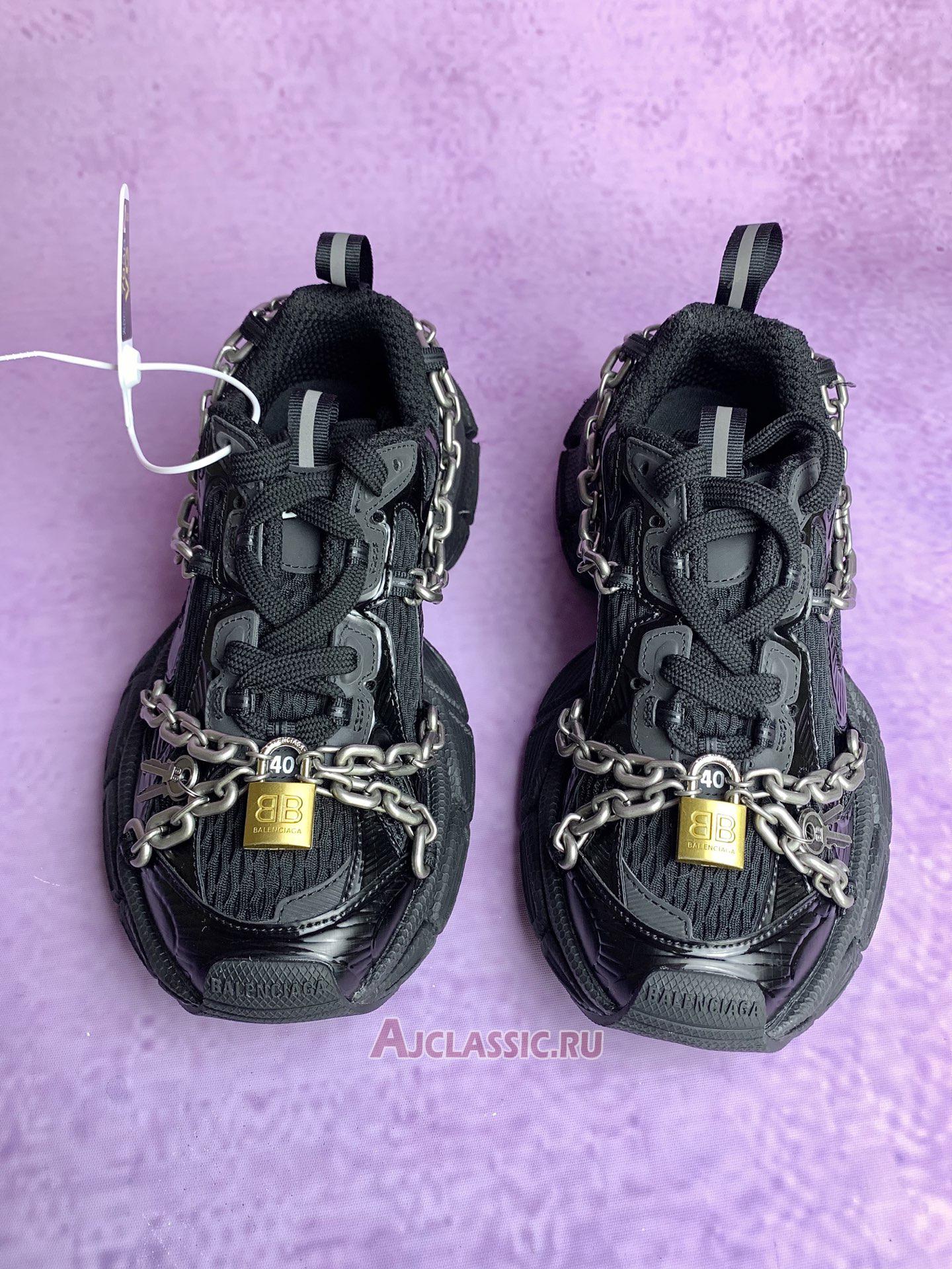 New Balenciaga 3XL Chain Sneaker "Black" 825622 W3XPL 1882 Shoes