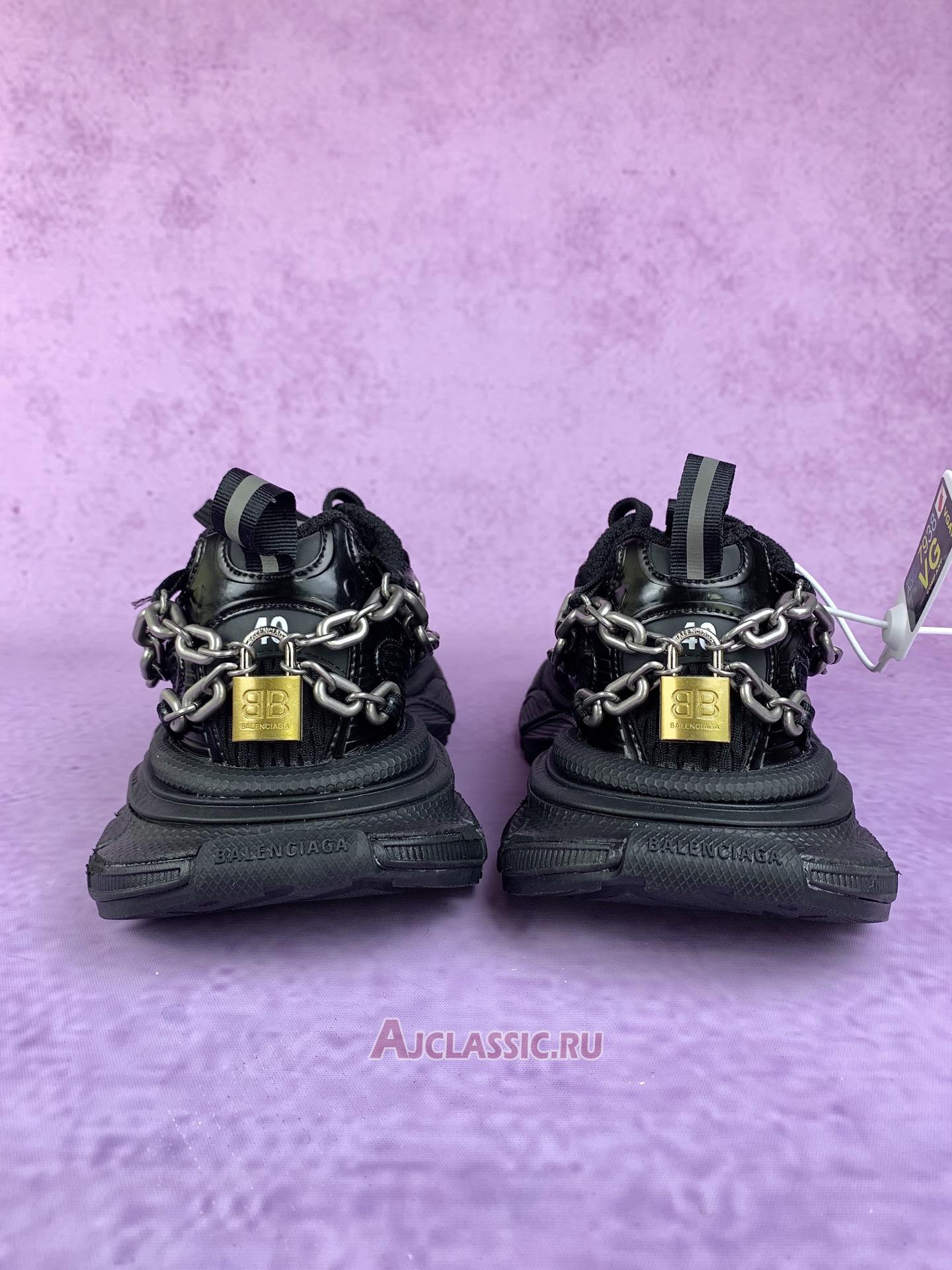 New Balenciaga 3XL Chain Sneaker "Black" 825622 W3XPL 1882 Shoes