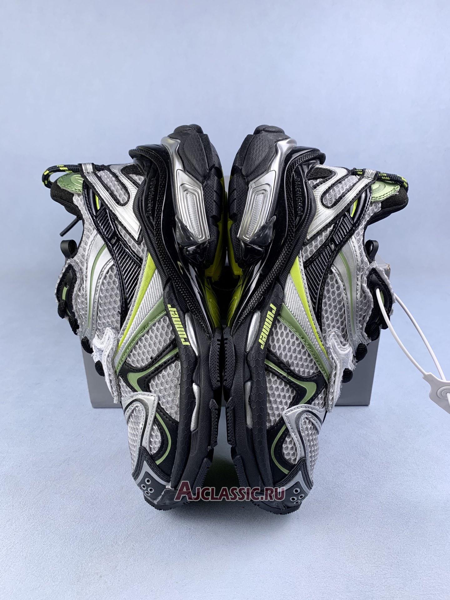 New Balenciaga Runner 2.0 Sneaker "Worn-Out Silver Neon Yellow" 779066 W3RXP 8137 Shoes
