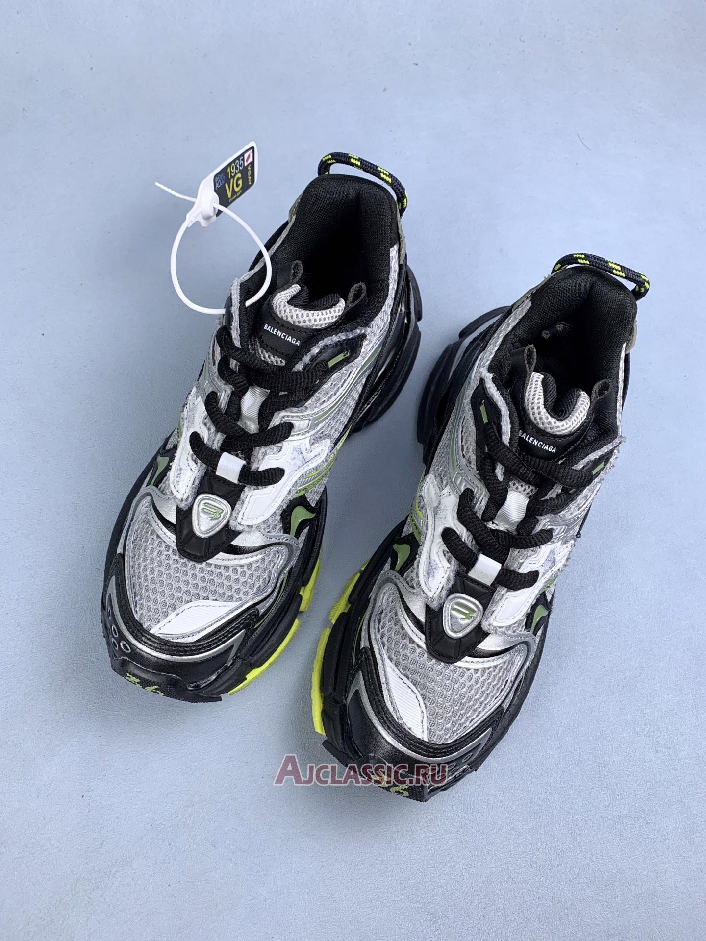 New Balenciaga Runner 2.0 Sneaker "Worn-Out Silver Neon Yellow" 779066 W3RXP 8137 Shoes