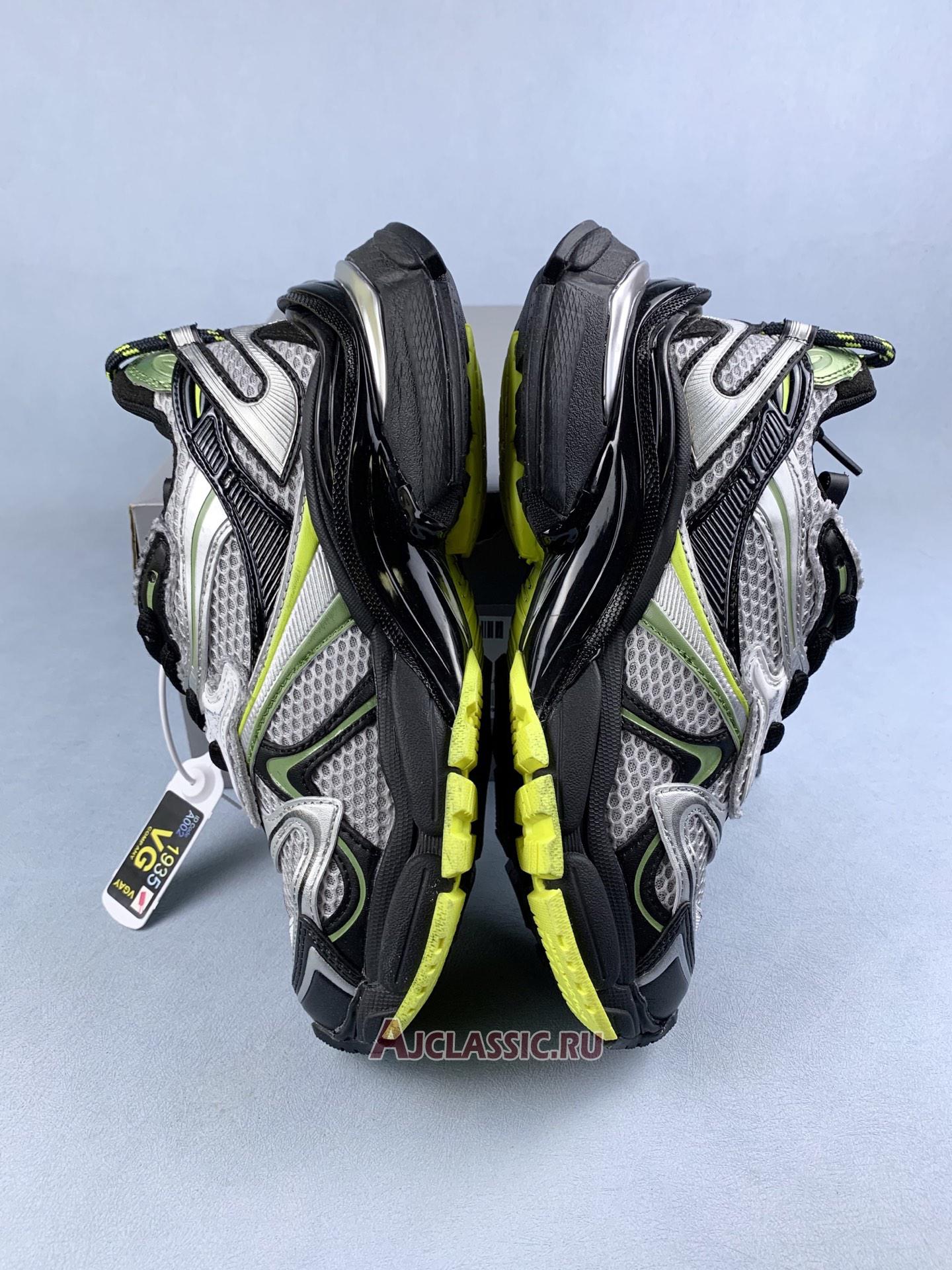 New Balenciaga Runner 2.0 Sneaker "Worn-Out Silver Neon Yellow" 779066 W3RXP 8137 Shoes