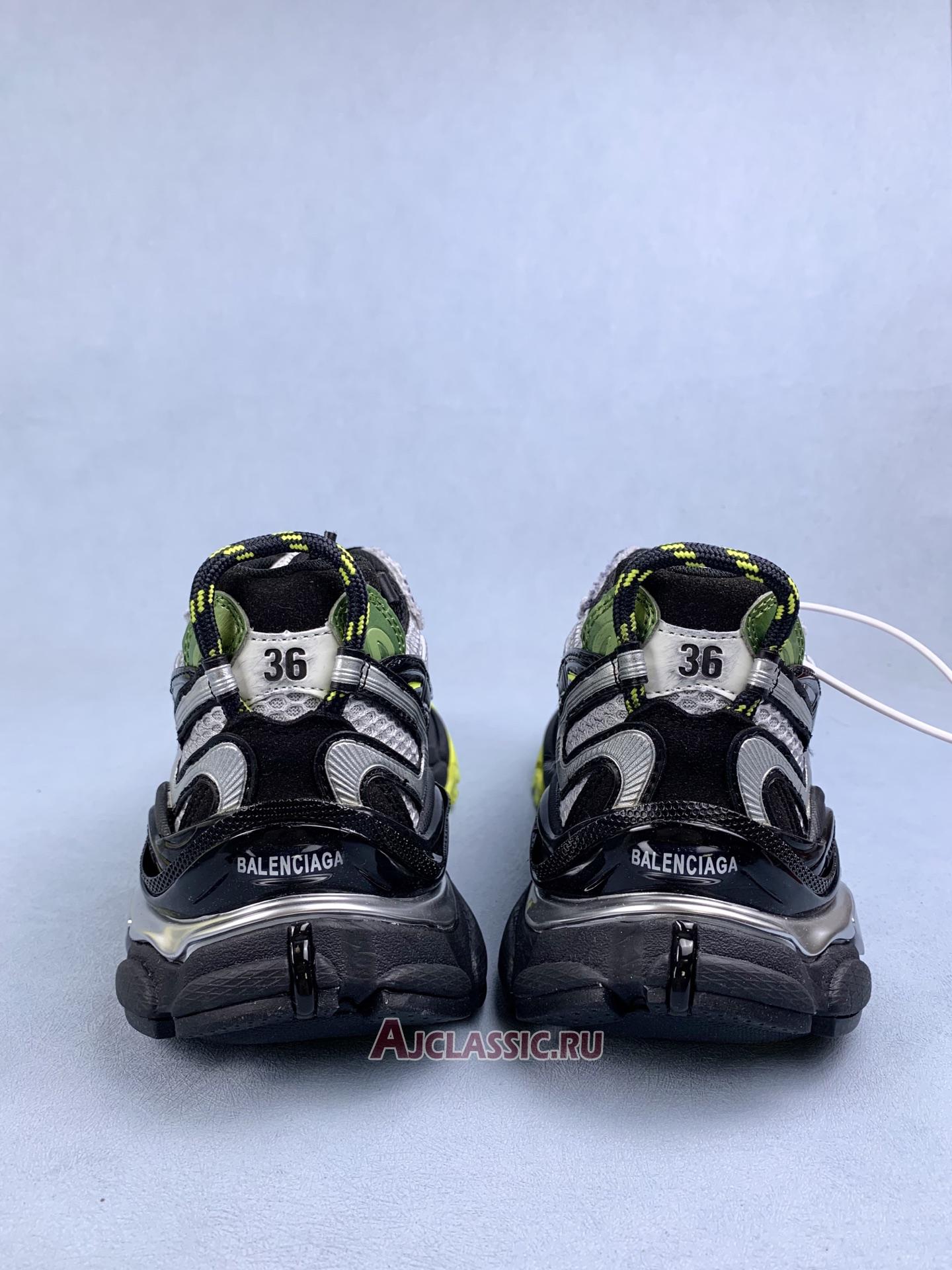 New Balenciaga Runner 2.0 Sneaker "Worn-Out Silver Neon Yellow" 779066 W3RXP 8137 Shoes