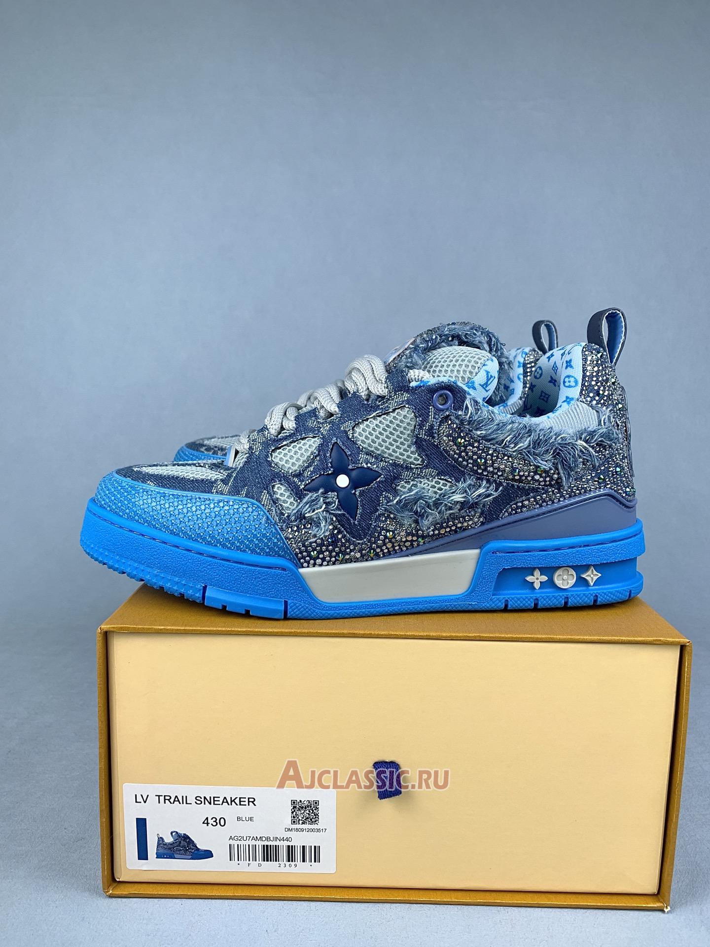 New Swarovski x Louis Vuitton LV Skate Sneaker "Blue Monogram" 1ABMHC-2 Shoes