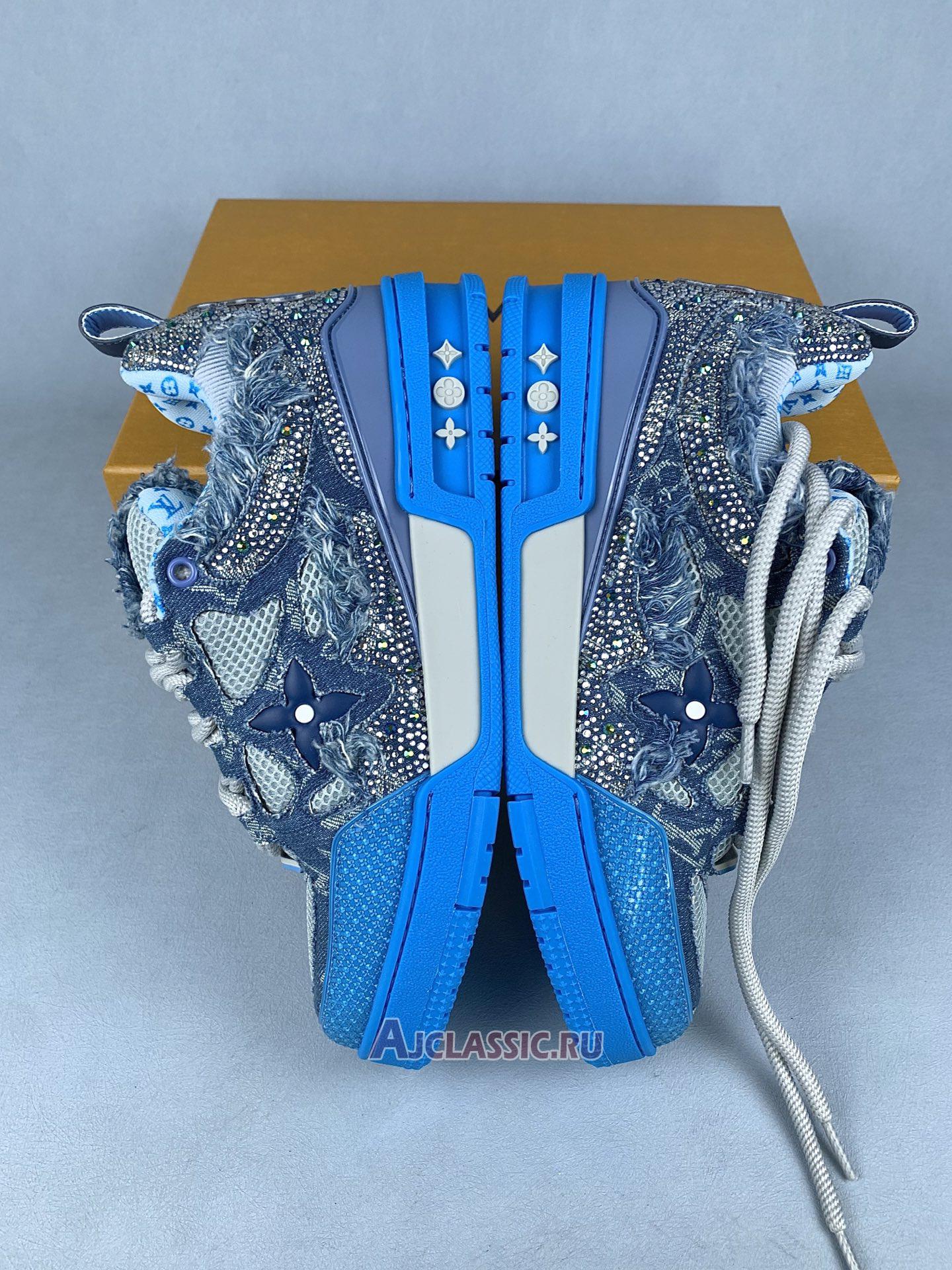 New Swarovski x Louis Vuitton LV Skate Sneaker "Blue Monogram" 1ABMHC-2 Shoes