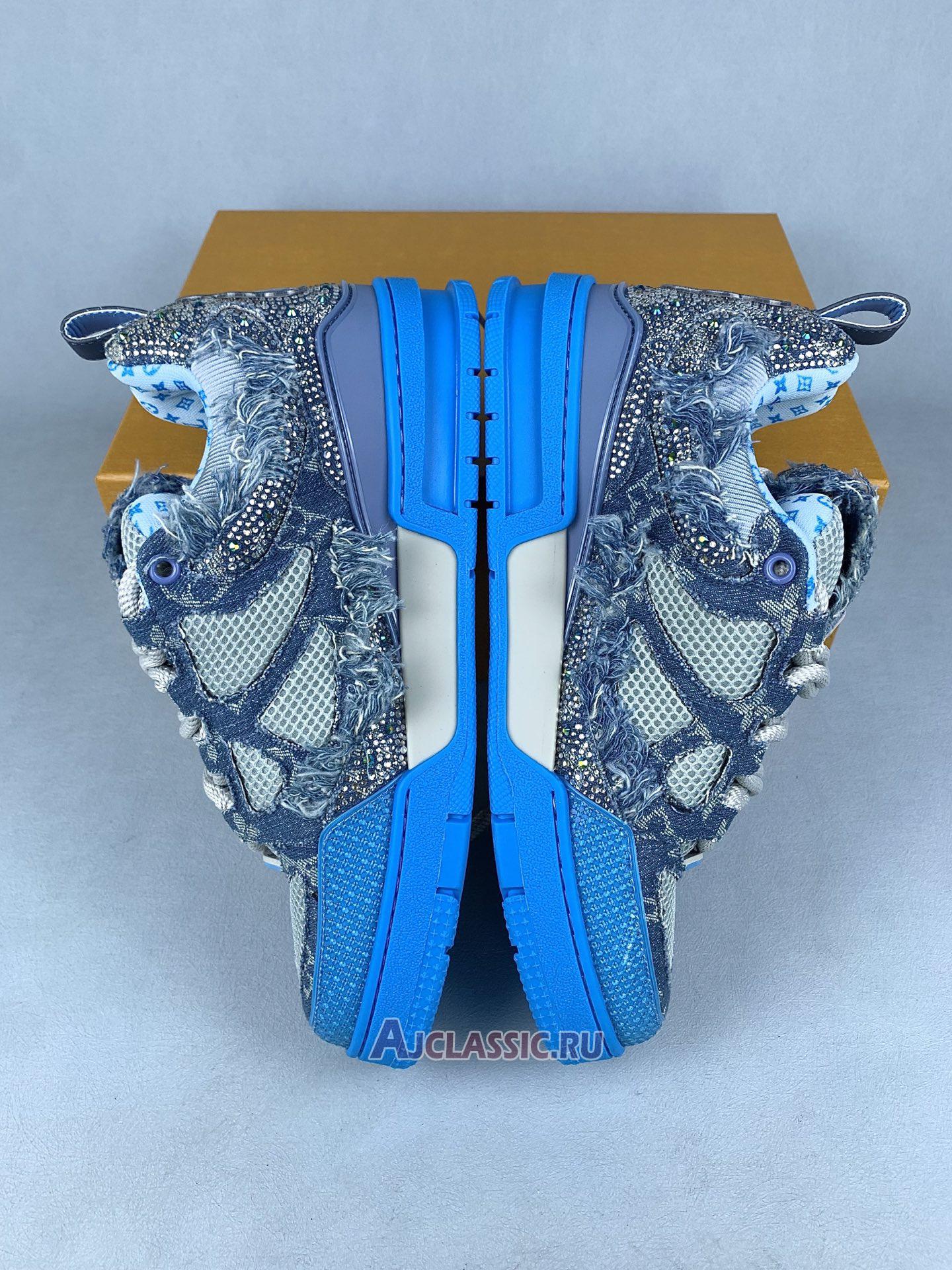 New Swarovski x Louis Vuitton LV Skate Sneaker "Blue Monogram" 1ABMHC-2 Shoes