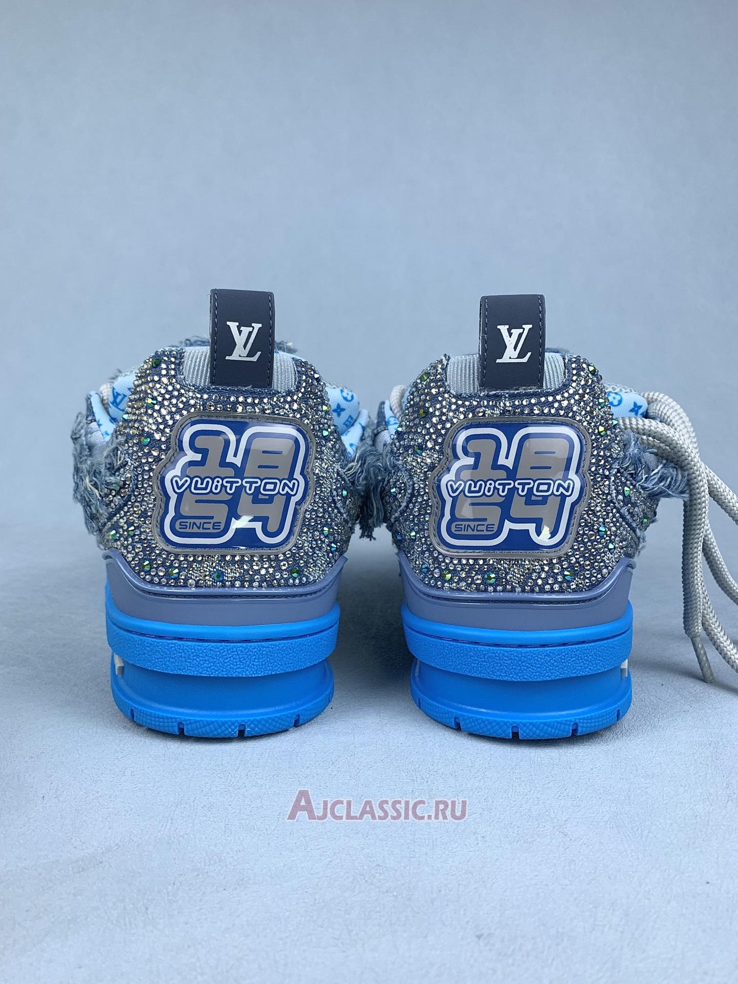 New Swarovski x Louis Vuitton LV Skate Sneaker "Blue Monogram" 1ABMHC-2 Shoes