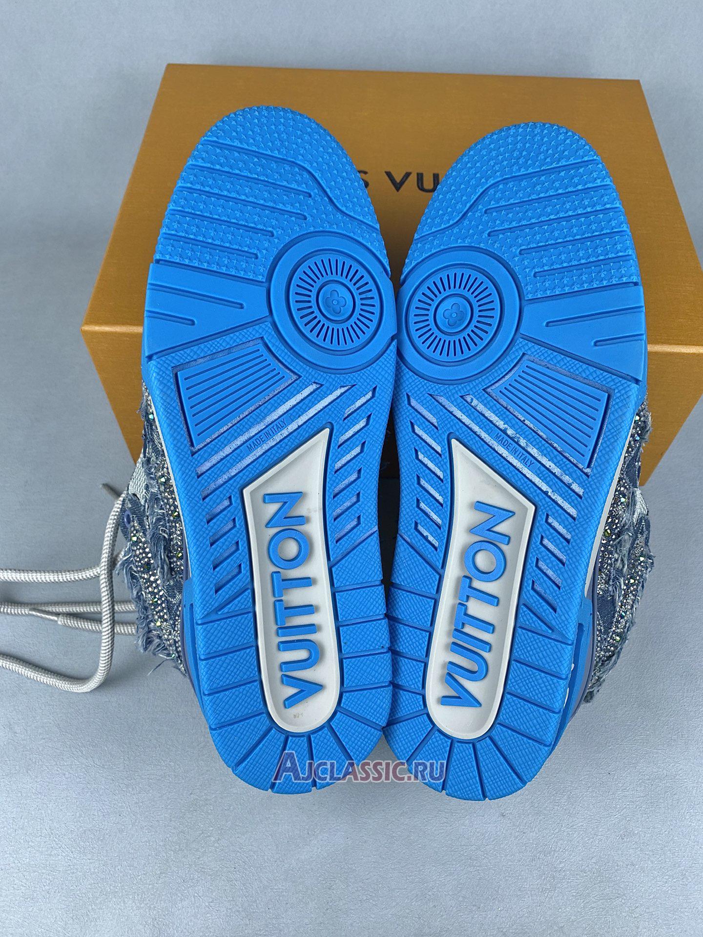 New Swarovski x Louis Vuitton LV Skate Sneaker "Blue Monogram" 1ABMHC-2 Shoes