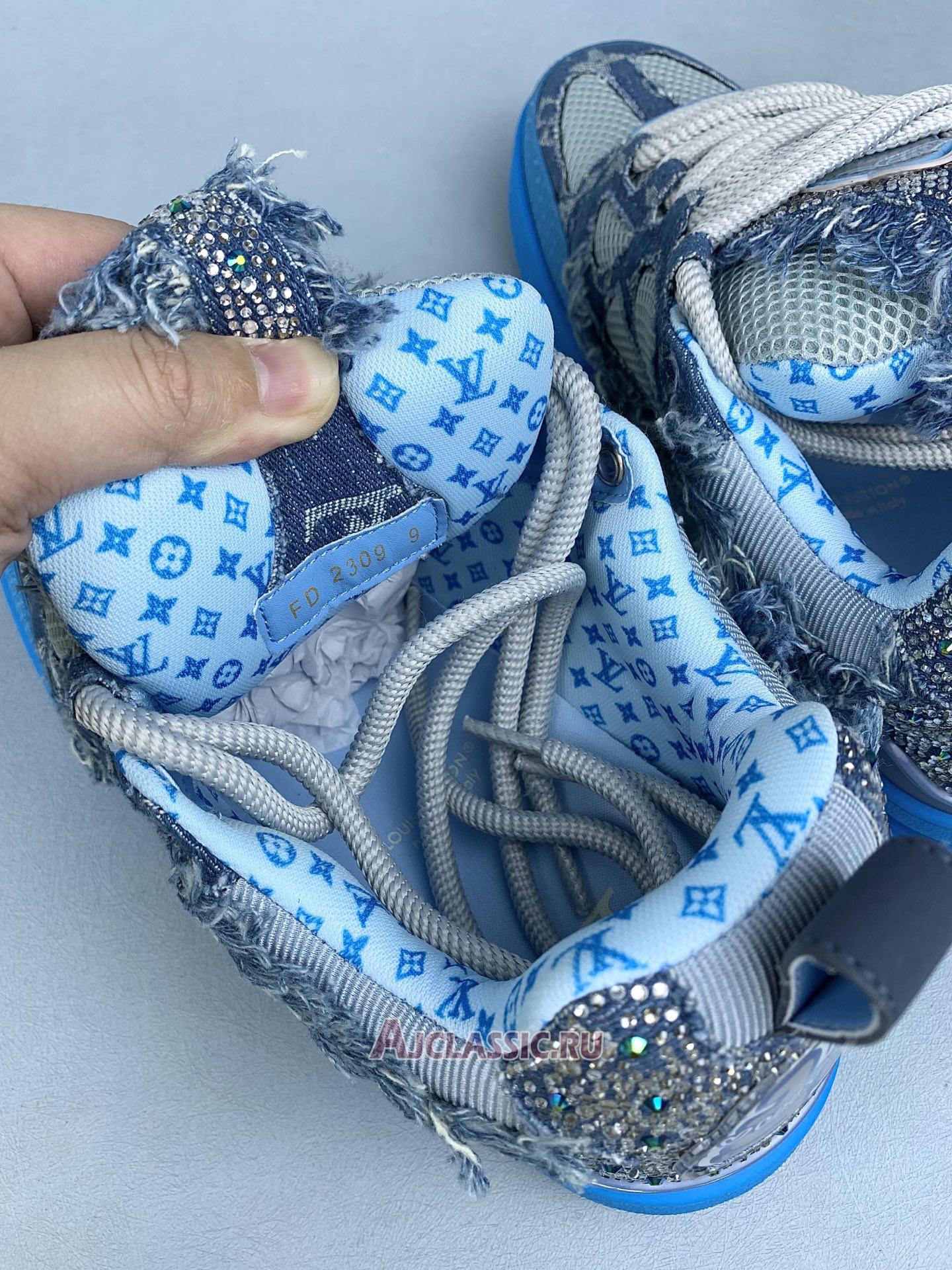 New Swarovski x Louis Vuitton LV Skate Sneaker "Blue Monogram" 1ABMHC-2 Shoes