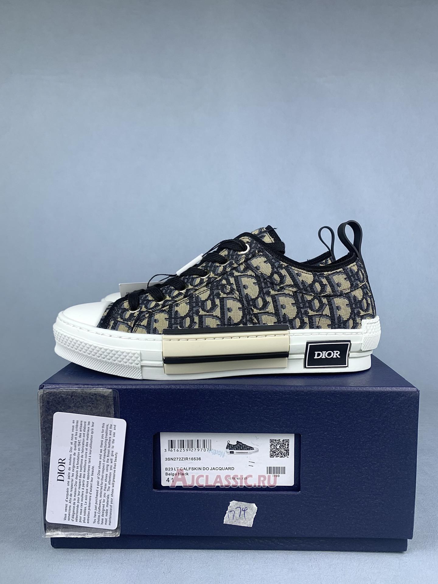 New Dior B23 League Low-Top Sneaker "Dior Oblique Beige Black" 3SN249ZSA_H961 Shoes