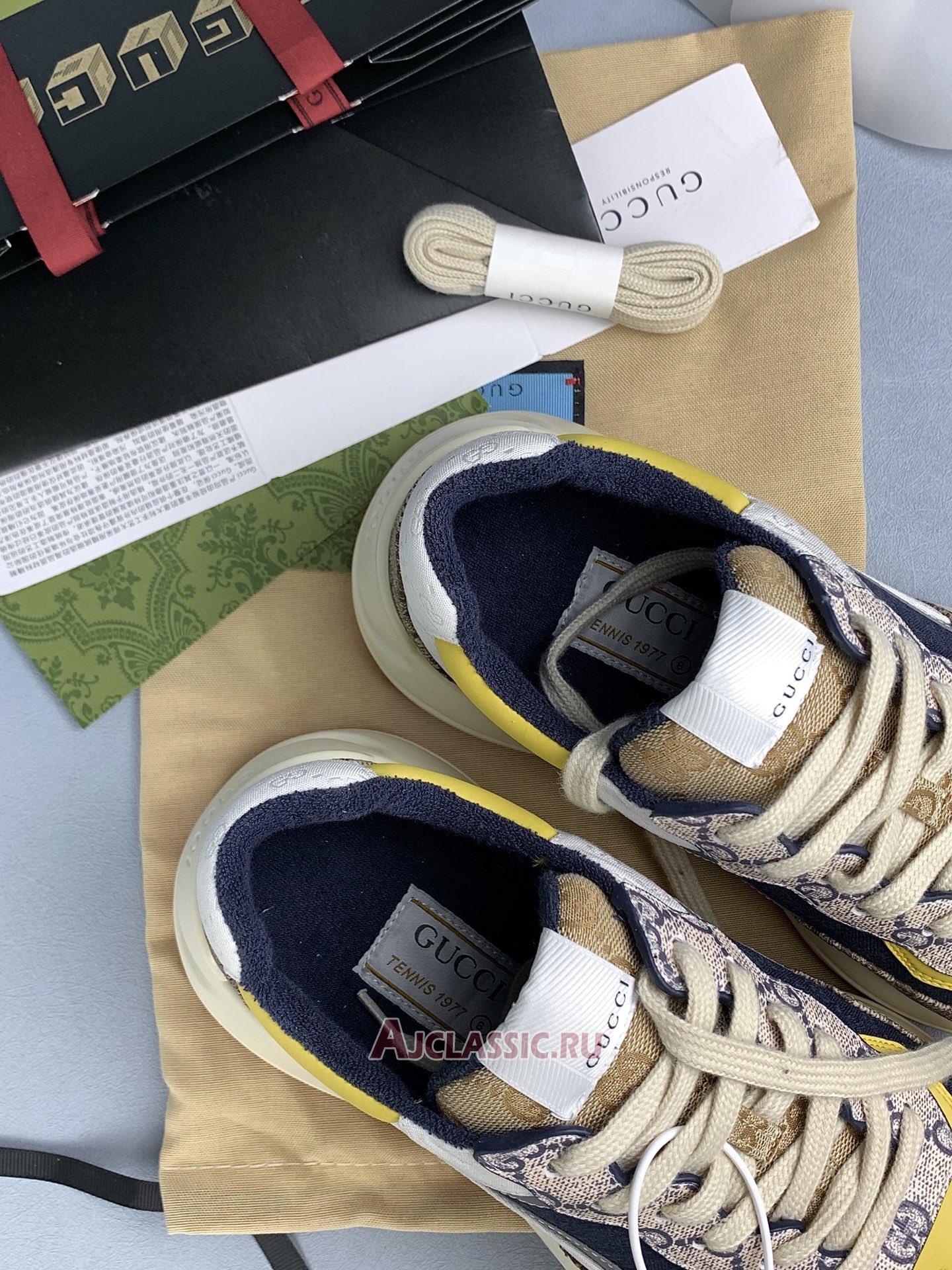 New Gucci GG Rhyton "Beige White Yellow" Sneaker 619891 99WF0 4370 Shoes