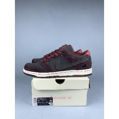 Buy Riot Skateshop x Nike SB Dunk Low Mahogany Dark Beetroot Red FZ1289-200-3 Quality Reps Replicas Shoes