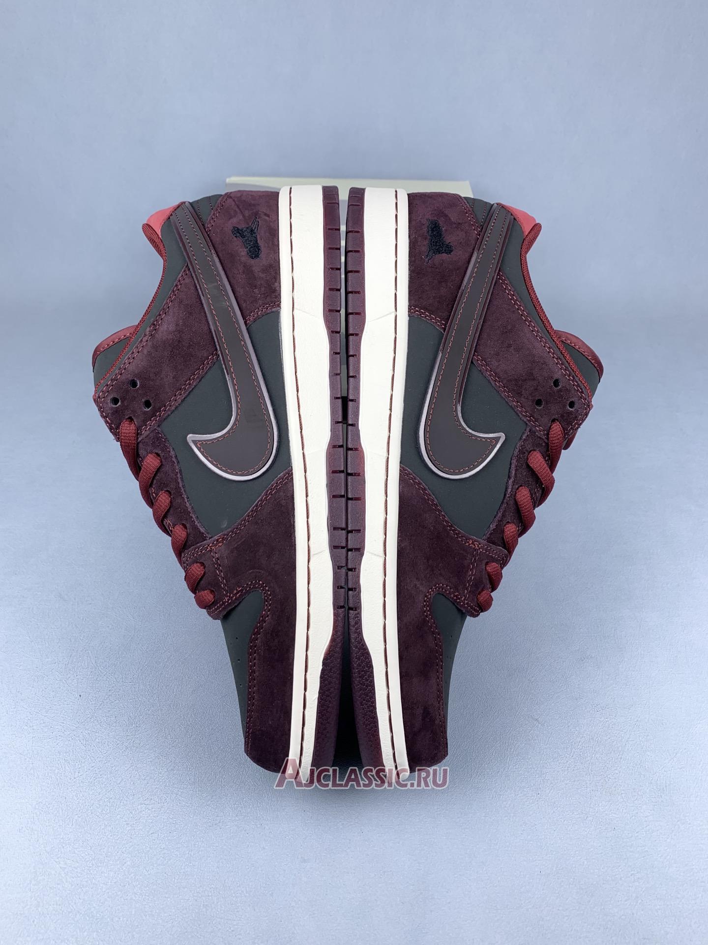 New Riot Skateshop x Nike SB Dunk Low "Mahogany Dark Beetroot" FZ1289-200-3 Shoes