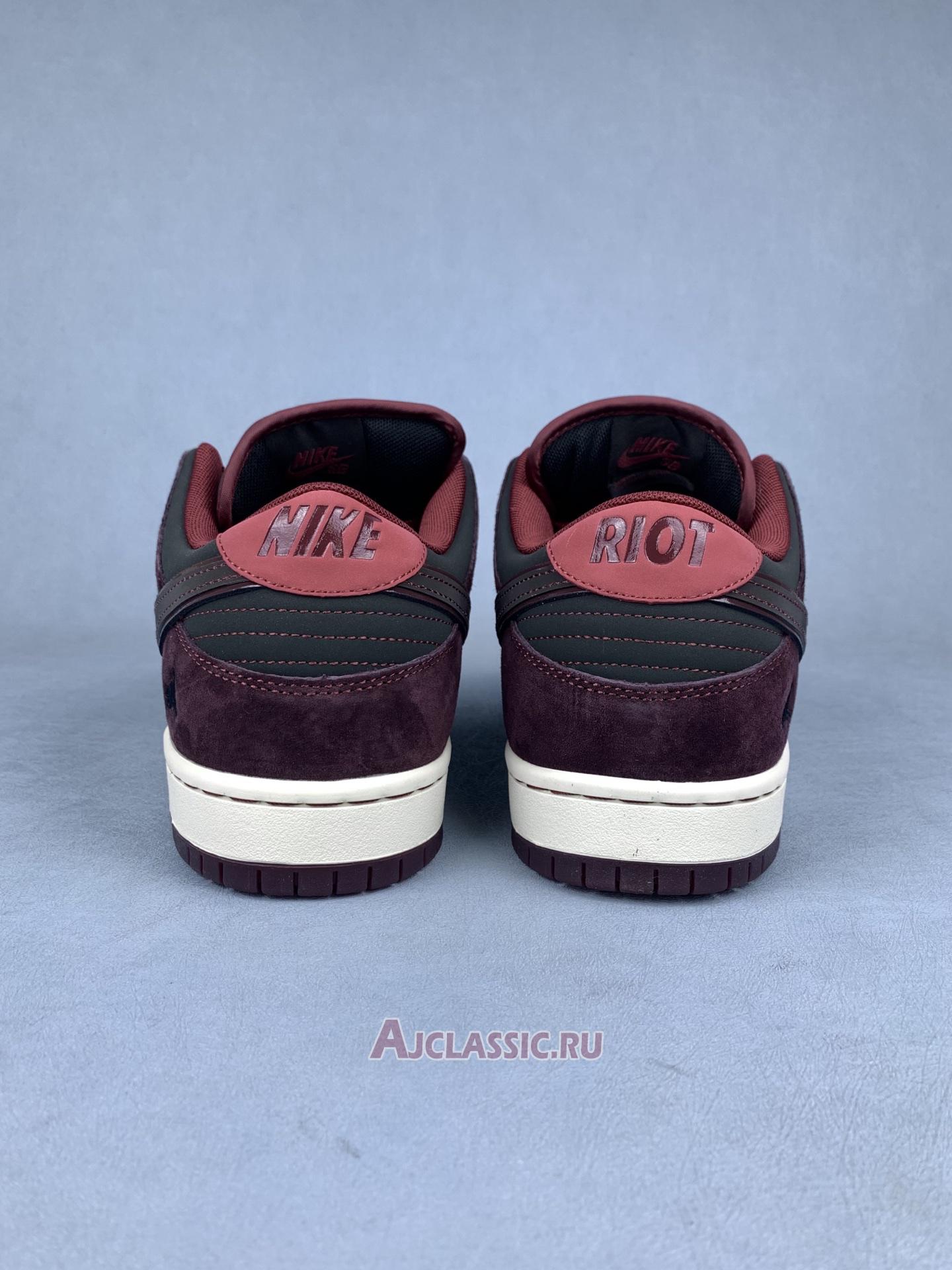 New Riot Skateshop x Nike SB Dunk Low "Mahogany Dark Beetroot" FZ1289-200-3 Shoes