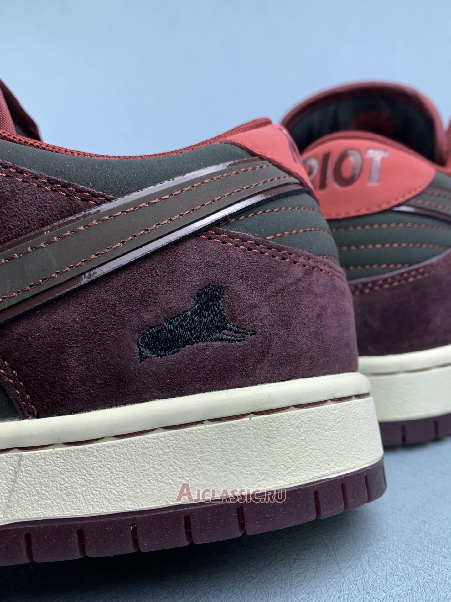 New Riot Skateshop x Nike SB Dunk Low "Mahogany Dark Beetroot" FZ1289-200-3 Shoes