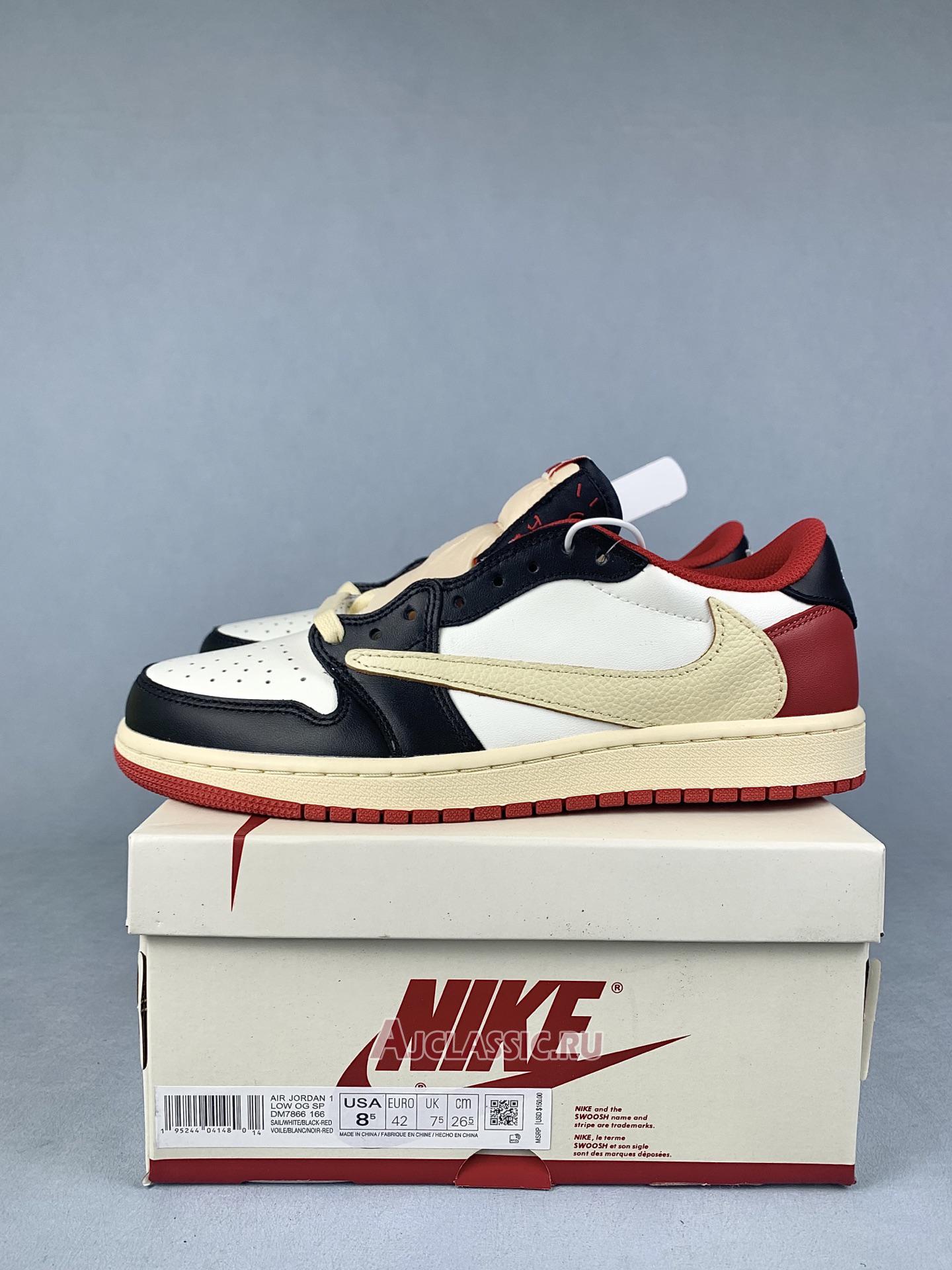 New Fragment Design x Travis Scott x Air Jordan 1 Retro Low "Red" DM7866-140-4 Shoes