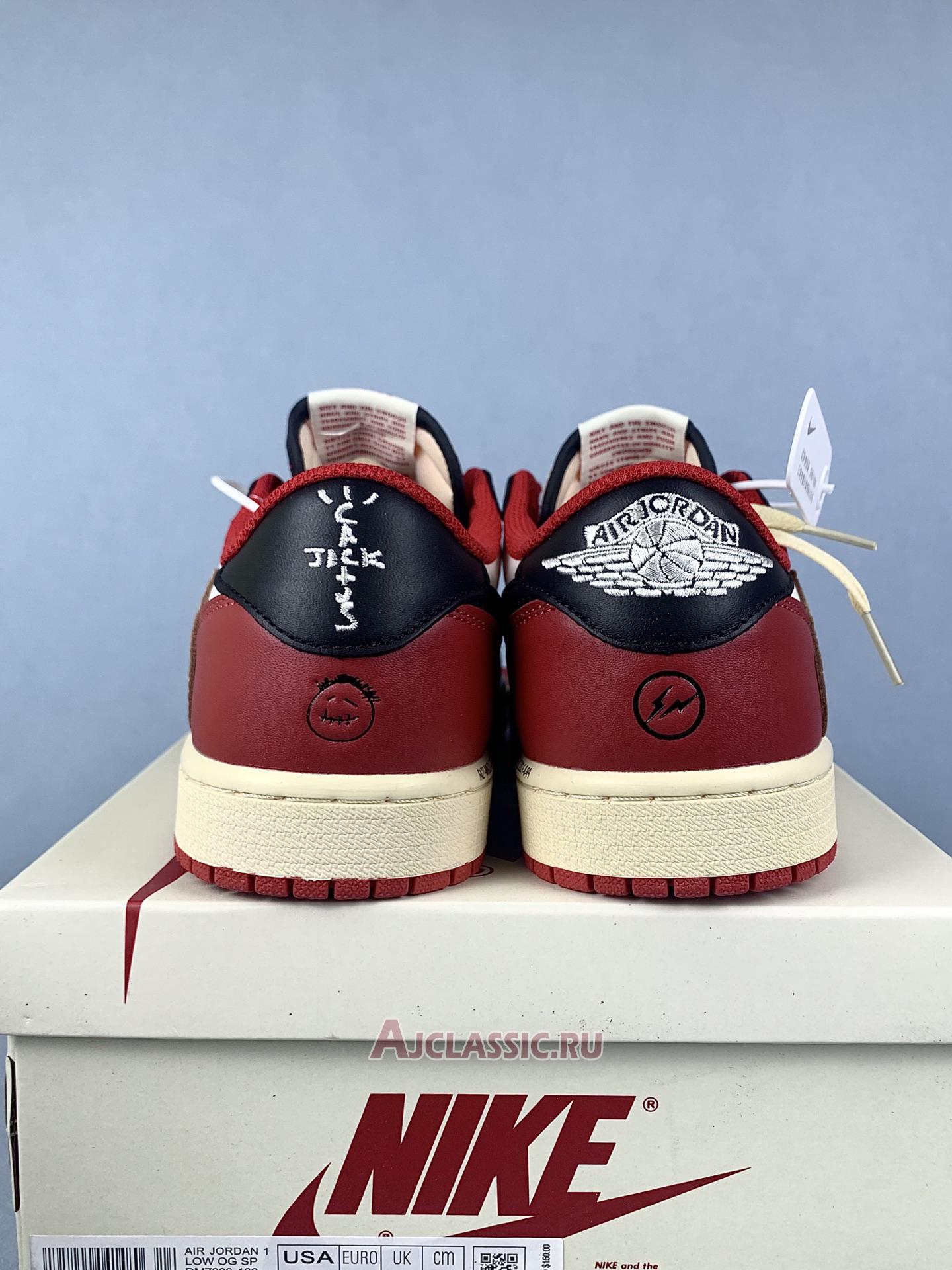 New Fragment Design x Travis Scott x Air Jordan 1 Retro Low "Red" DM7866-140-4 Shoes