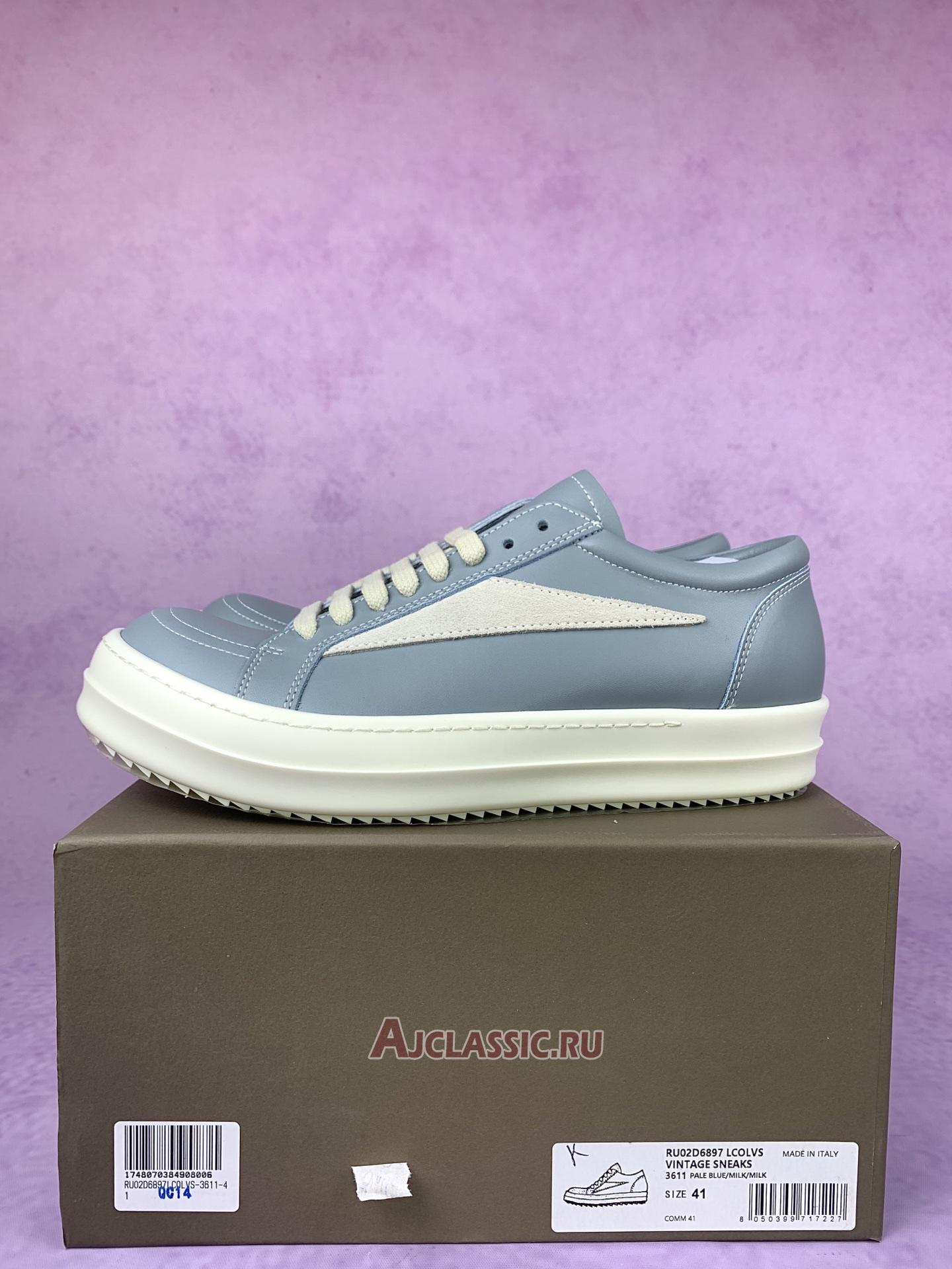 New Rick Owens Porterville Vintage "Pale Blue Milk" RU02D6897LCOLVS-3611 Shoes