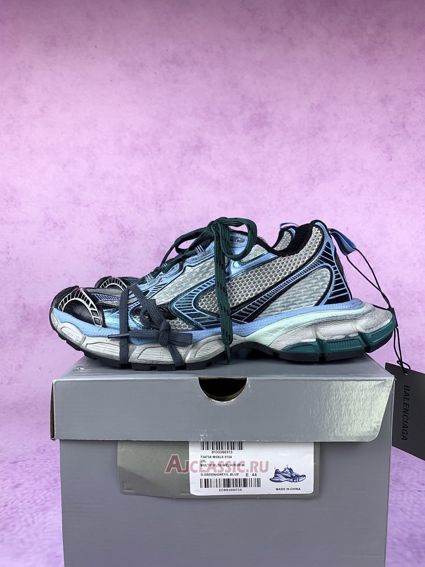 New Balenciaga 3XL Sneaker "Grey Blue Mesh" 734734 W3XL5 3124 Shoes