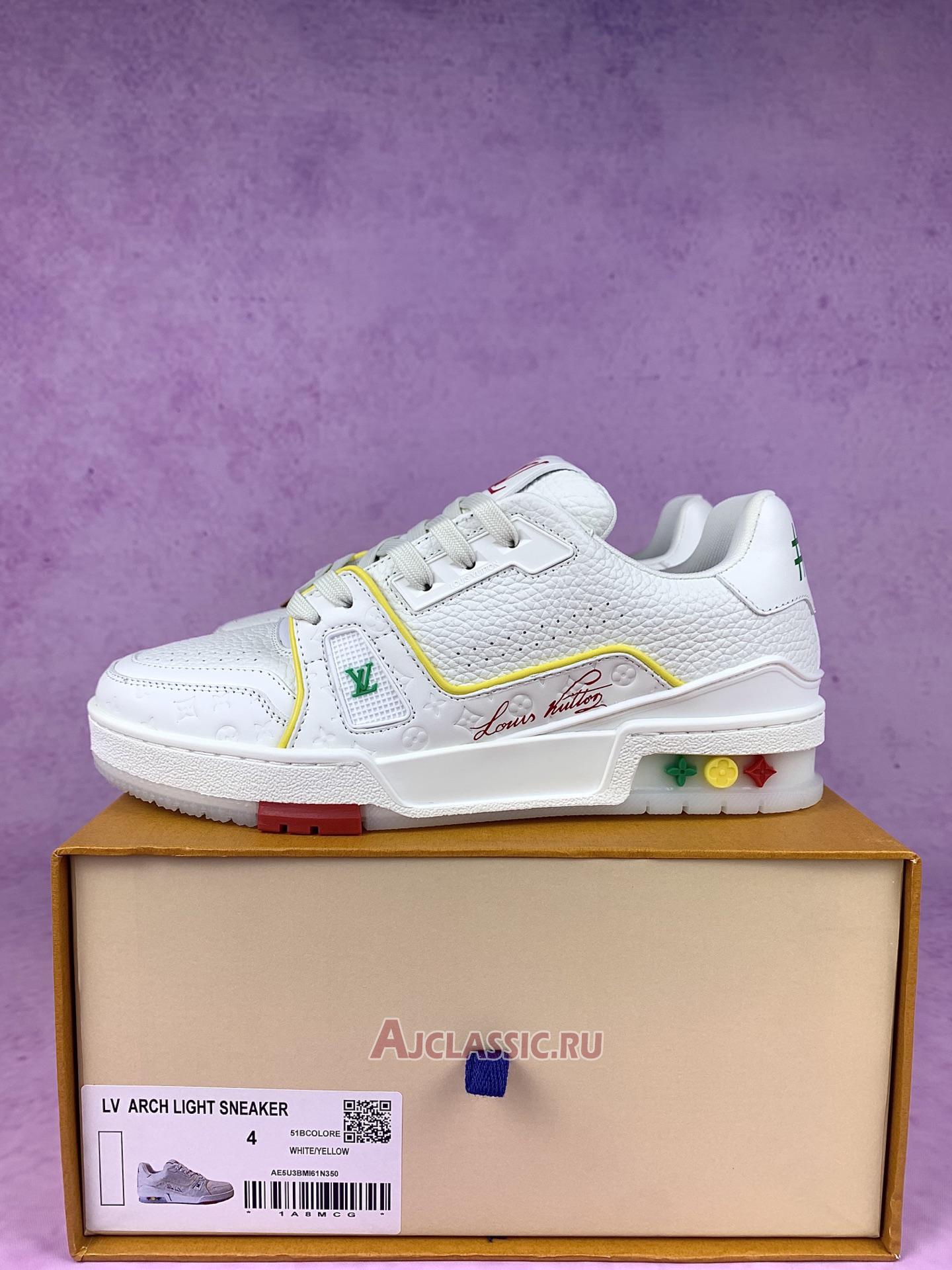 New Louis Vuitton LV Trainers Sneaker "White Yellow" 1ADERB-2 Shoes