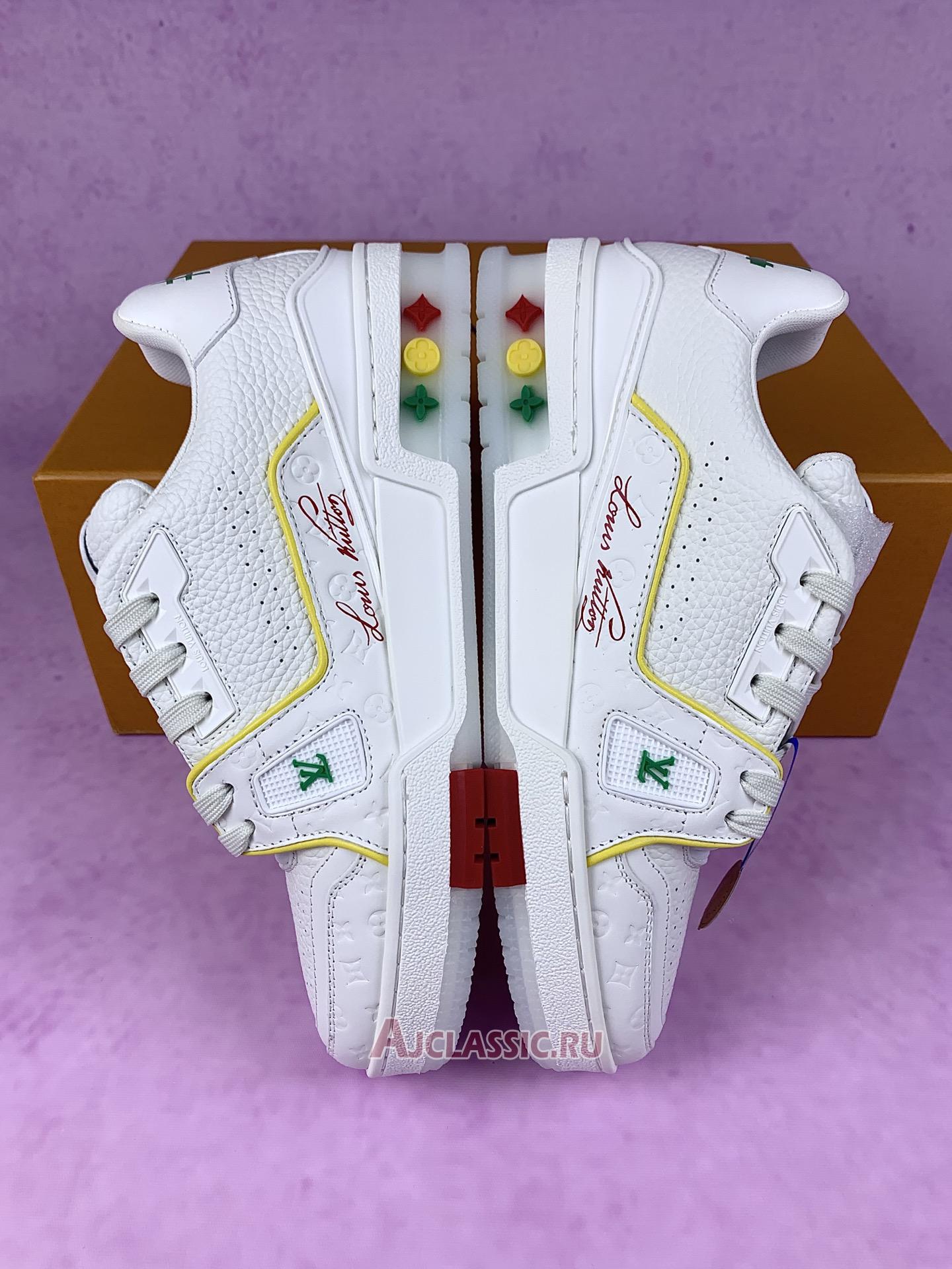 New Louis Vuitton LV Trainers Sneaker "White Yellow" 1ADERB-2 Shoes