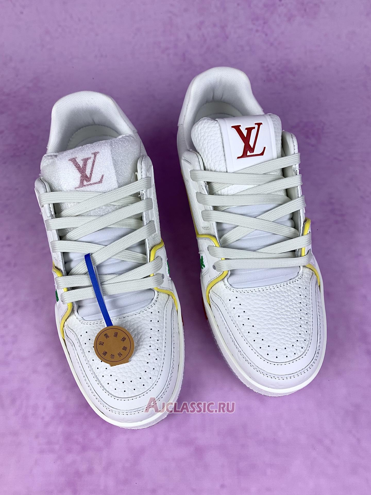 New Louis Vuitton LV Trainers Sneaker "White Yellow" 1ADERB-2 Shoes