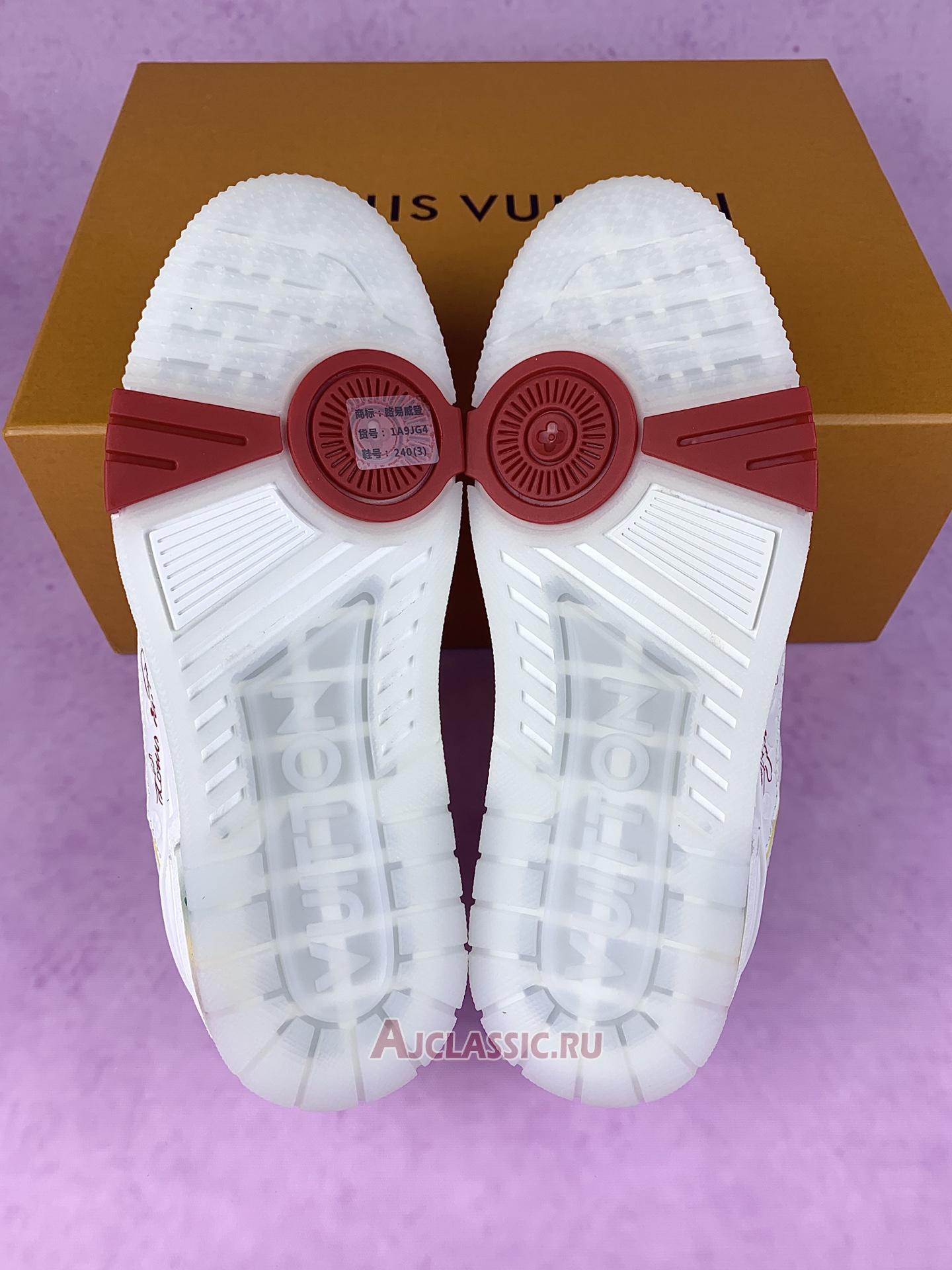 New Louis Vuitton LV Trainers Sneaker "White Yellow" 1ADERB-2 Shoes