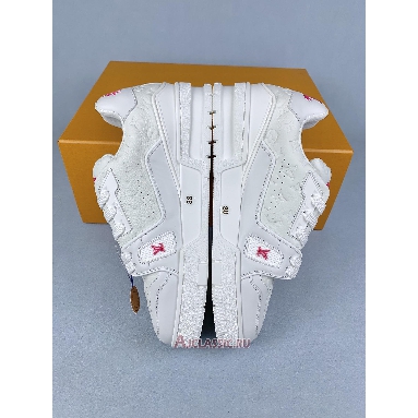 Buy Takashi Murakami x Louis Vuitton LV Trainer Sneaker White Pink Monogram Flowers White 1AGZEB-2 Quality Reps Replicas Shoes