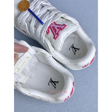 Buy Takashi Murakami x Louis Vuitton LV Trainer Sneaker White Pink Monogram Flowers White 1AGZEB-2 Quality Reps Replicas Shoes