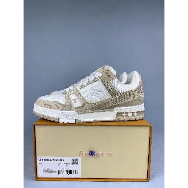 Buy Louis Vuitton LV Trainer Sneaker Beige White Beige 1AIKO6 Quality Reps Replicas Shoes