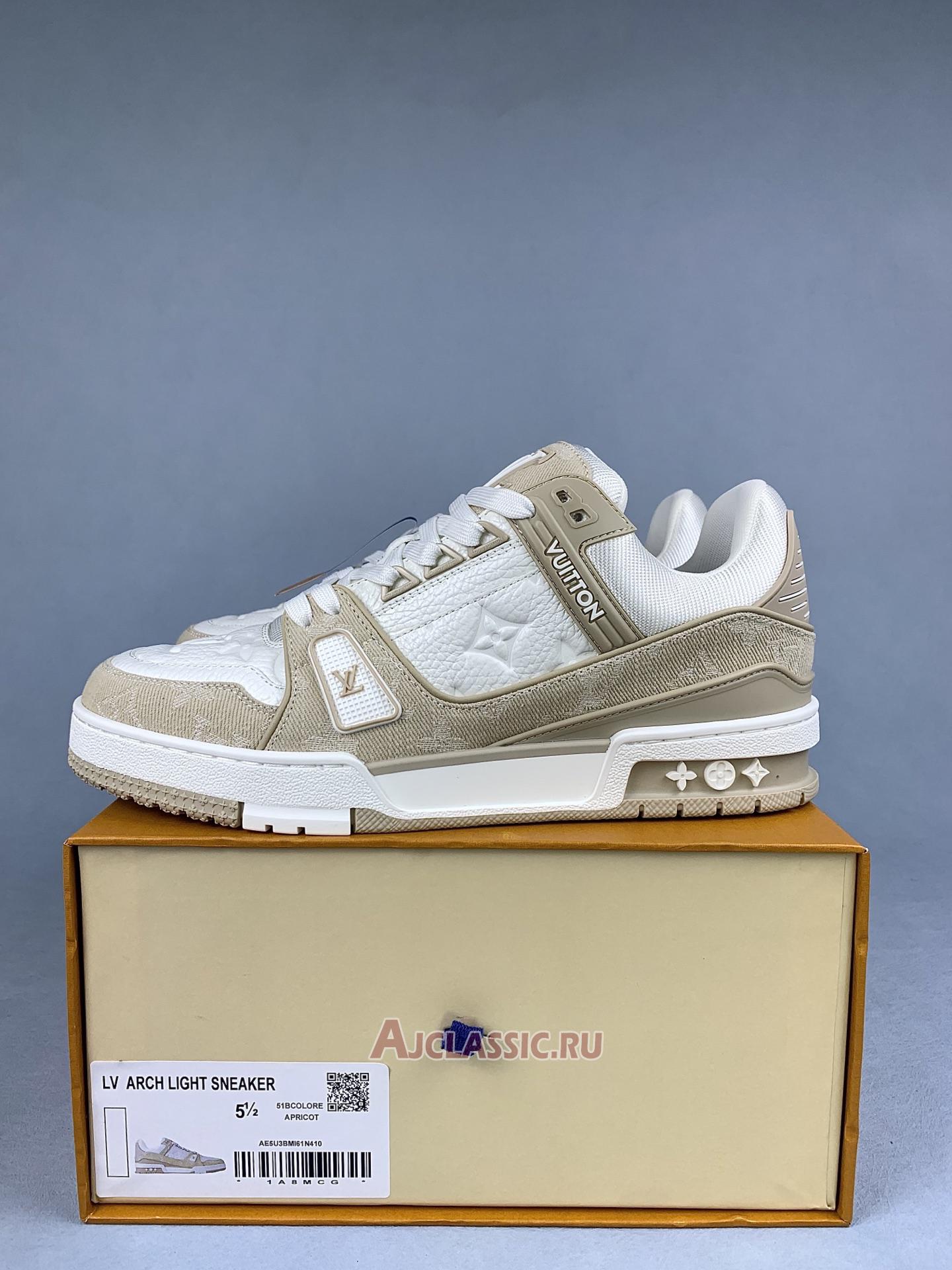 New Louis Vuitton LV Trainer Sneaker "Beige White" 1AIKO6 Shoes