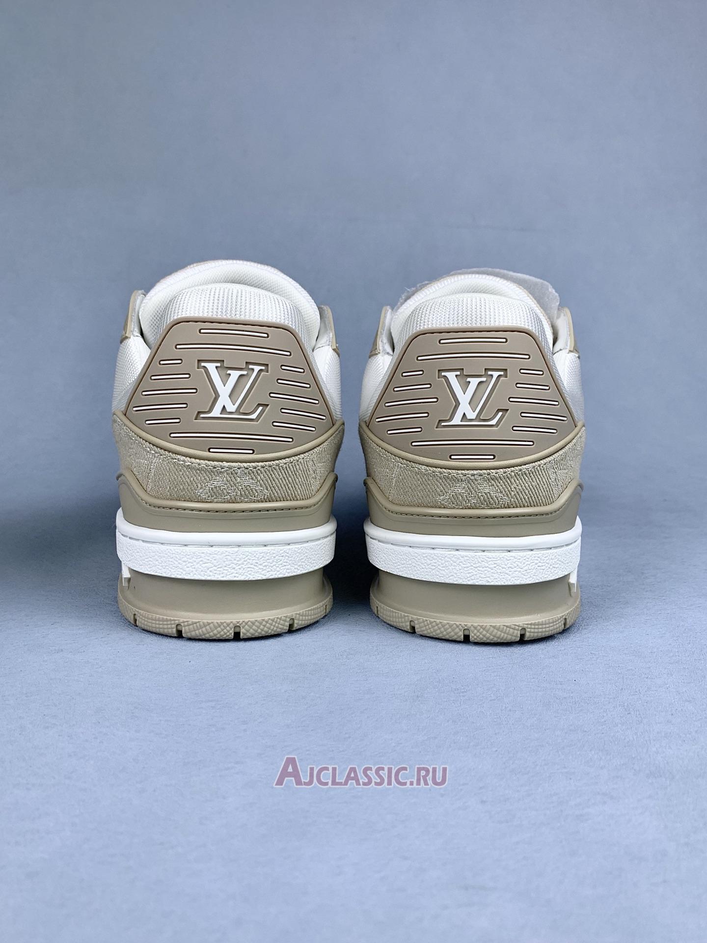New Louis Vuitton LV Trainer Sneaker "Beige White" 1AIKO6 Shoes