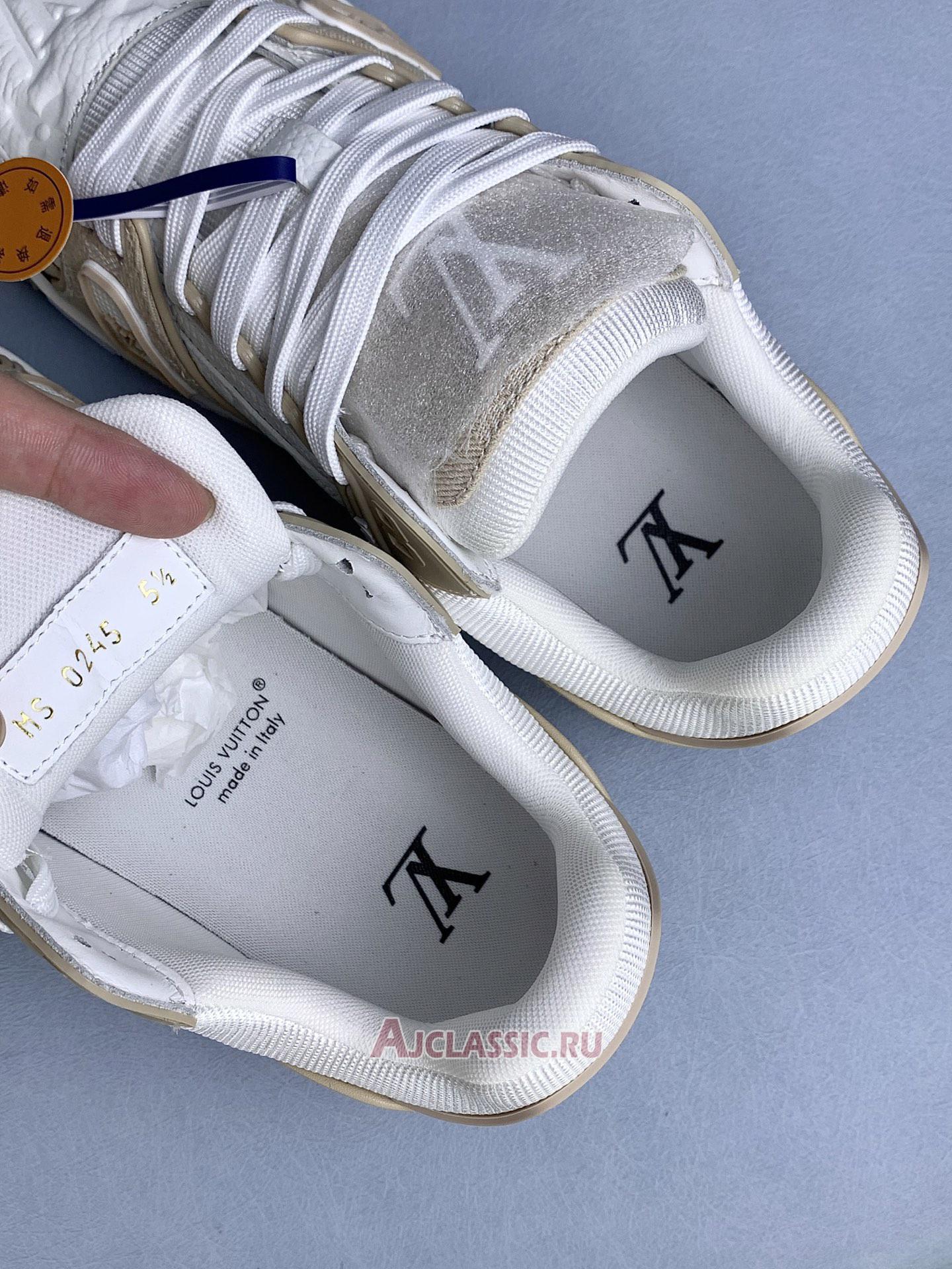 New Louis Vuitton LV Trainer Sneaker "Beige White" 1AIKO6 Shoes